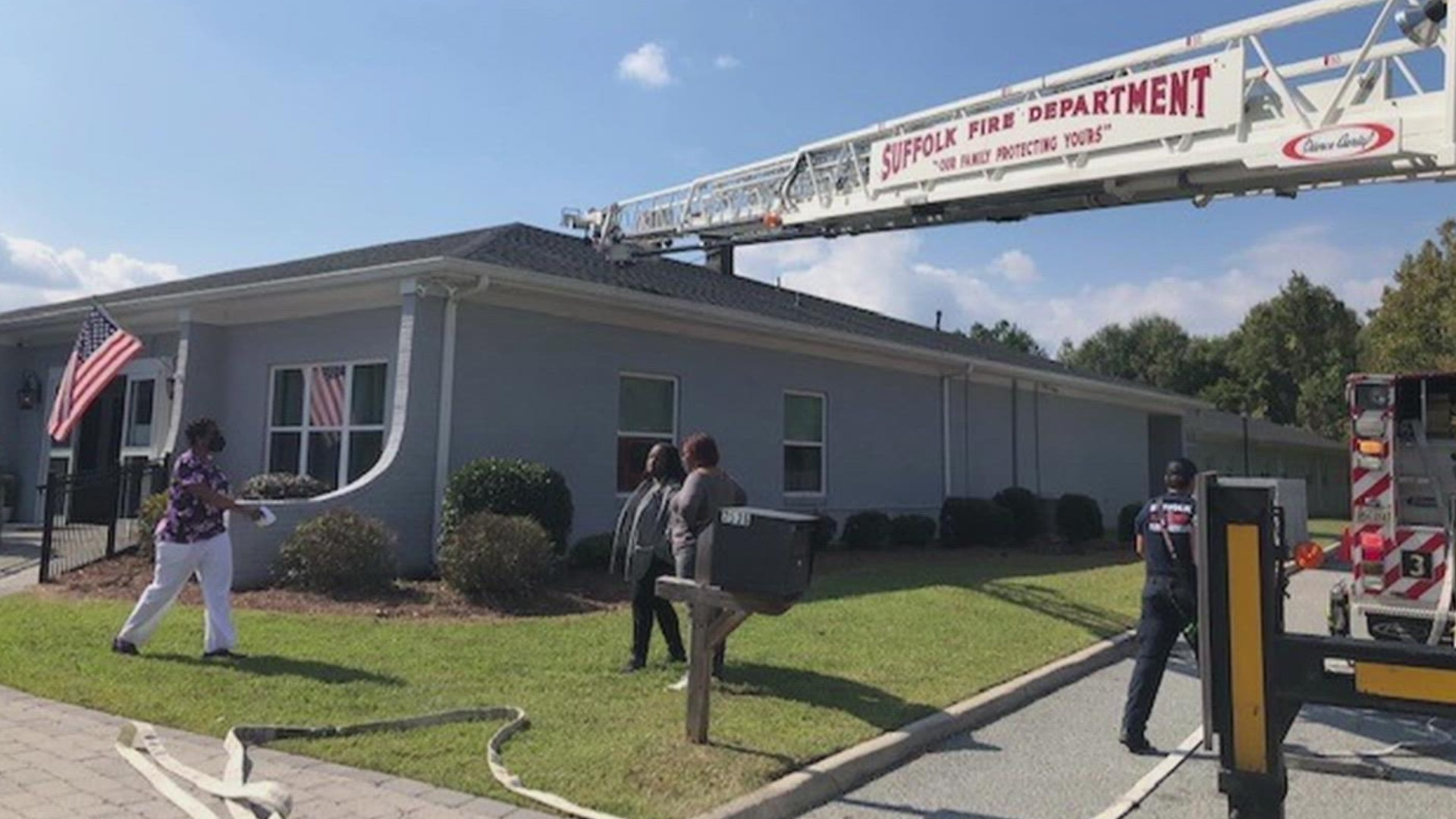 The fire was found to be in the recreational room of the facility, intentionally set to the curtains and a couch, according to officials.