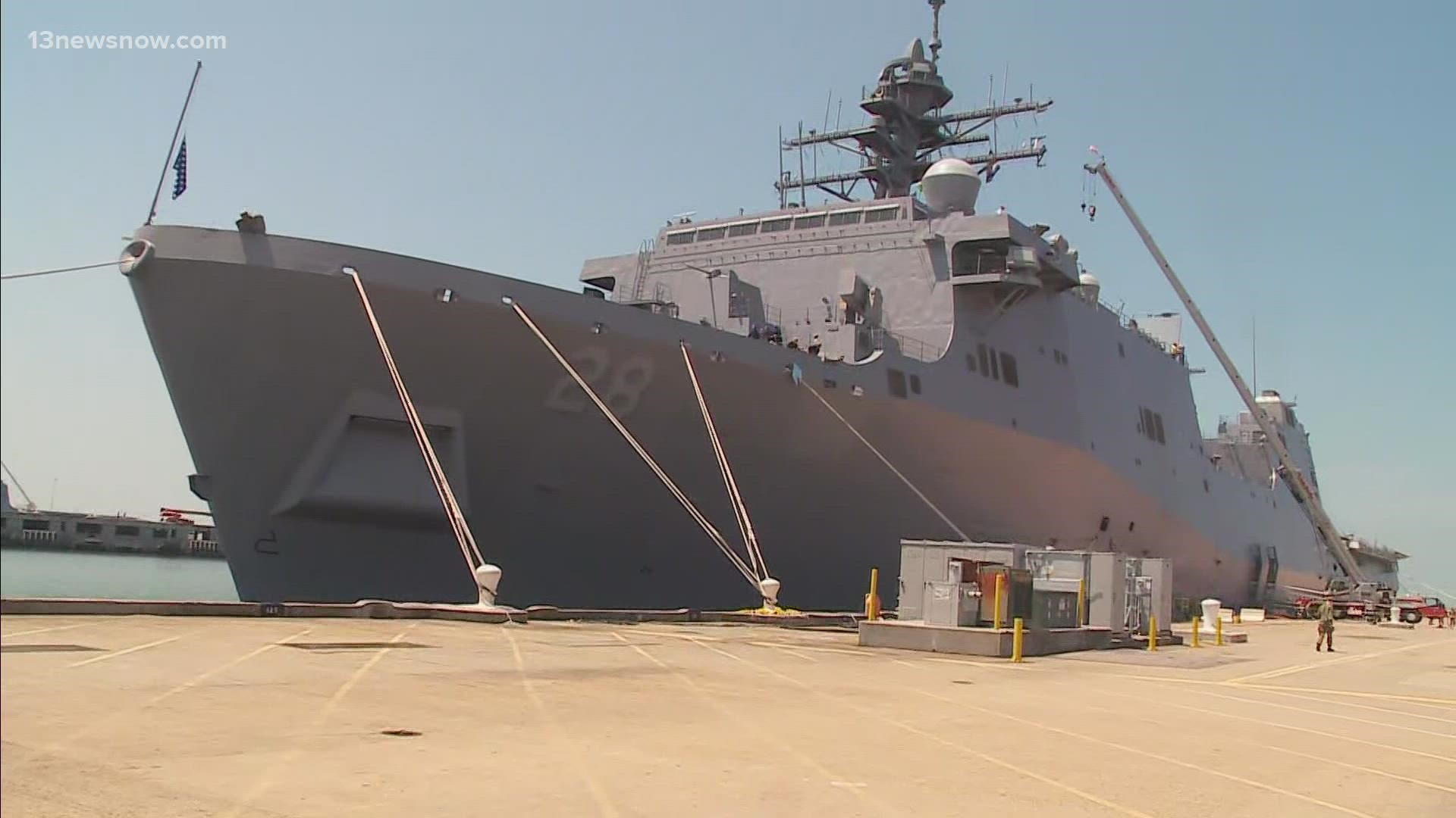 This is the ship the U.S. Navy is calling its newly-commissioned amphibious transport dock. It will fall under Expeditionary Strike Group 2.
