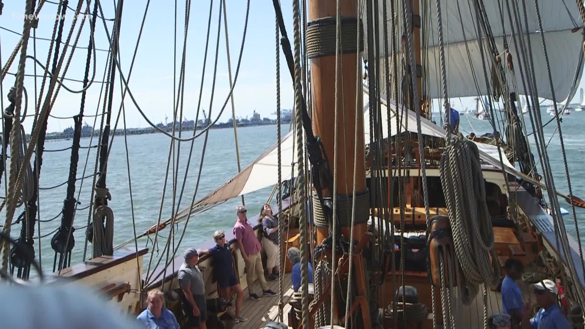 The Swedish warship replica and a number of other historic tall ships were docked along Town Point Park Friday morning during the 2022 Harborfest Parade of Sail.