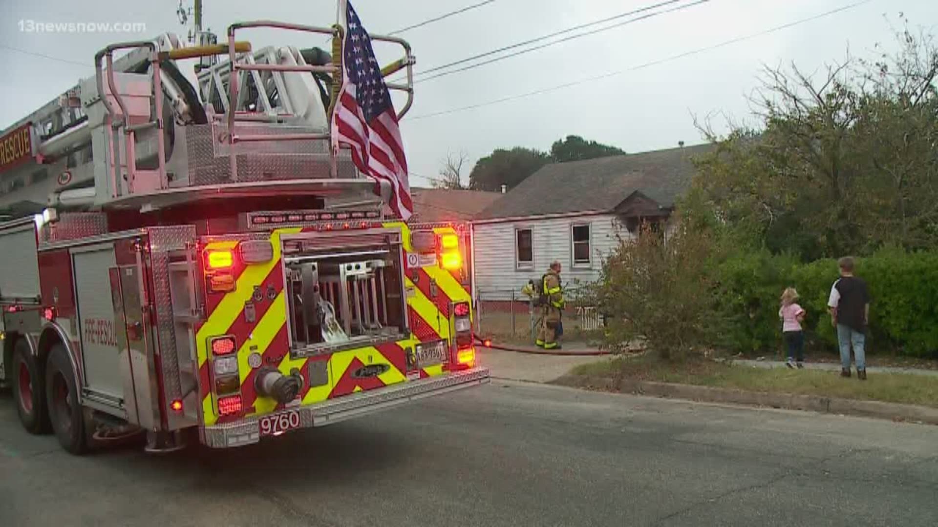 Four adults and six children were displaced after a fire in Ocean View. Medics drove one woman to the hospital for evaluation of medical issue unrelated to the fire.