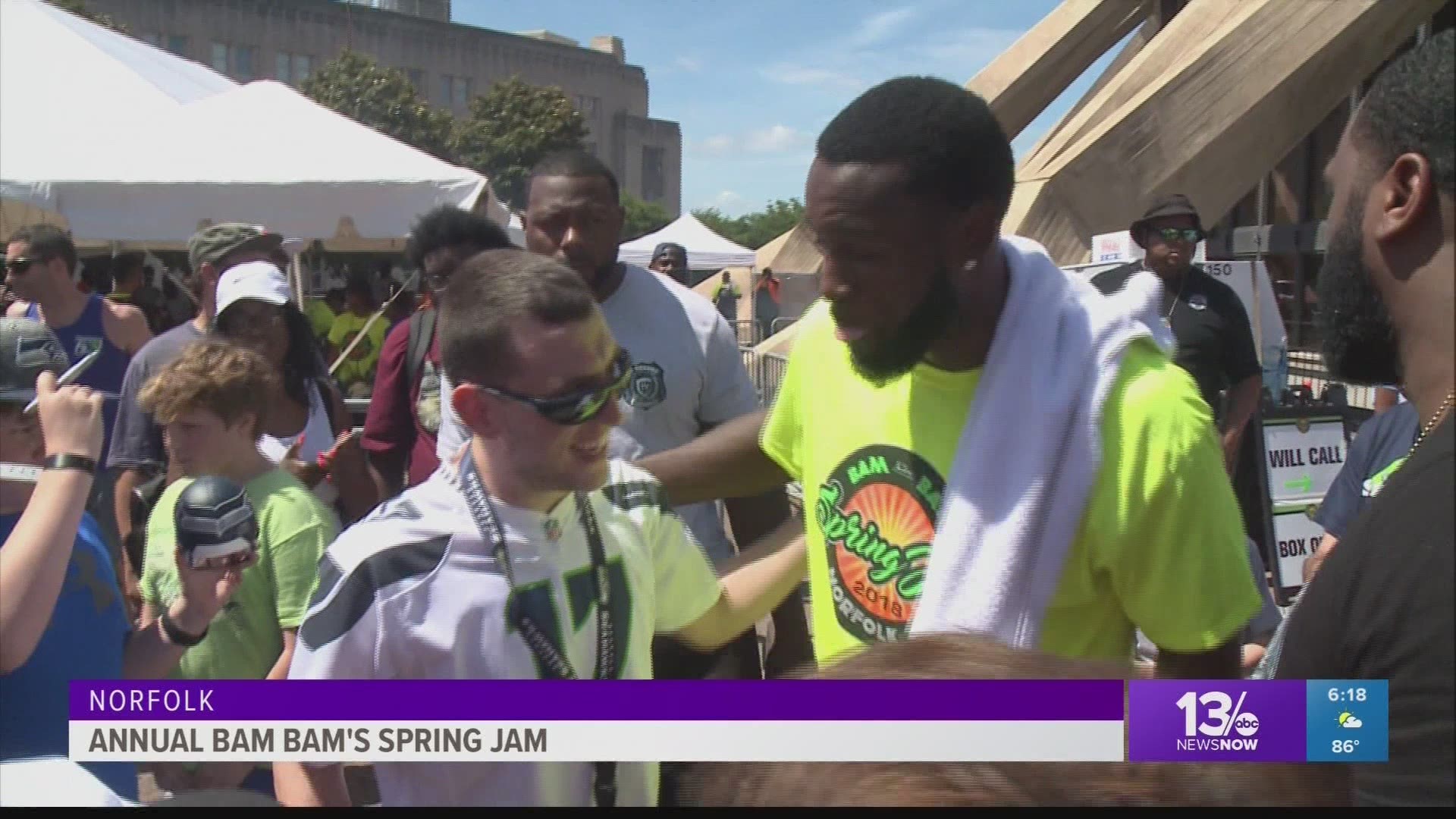 Norfolk native, Kam Chancellor holding his annual Bam Bam's Spring Jam. The Seahawks safety talked about giving back and his future in the NFL since suffering a neck injury.