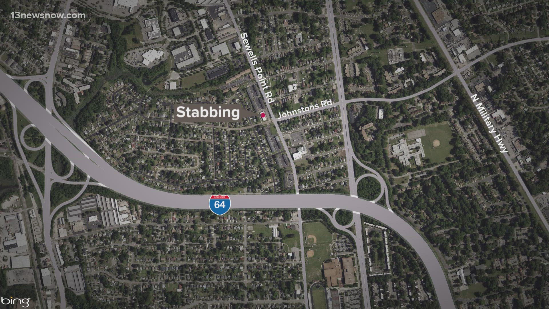 Norfolk police responded to a stabbing at 7101 Sewells Point Road, the location of a Tinee Giant food store.