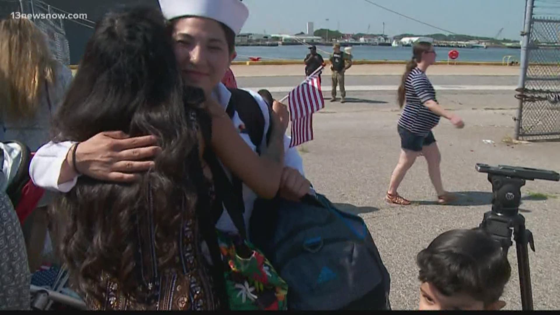 The Harpers Ferry-class dock landing ship arrived at Joint Base Little Creek-Fort Story on Tuesday morning.