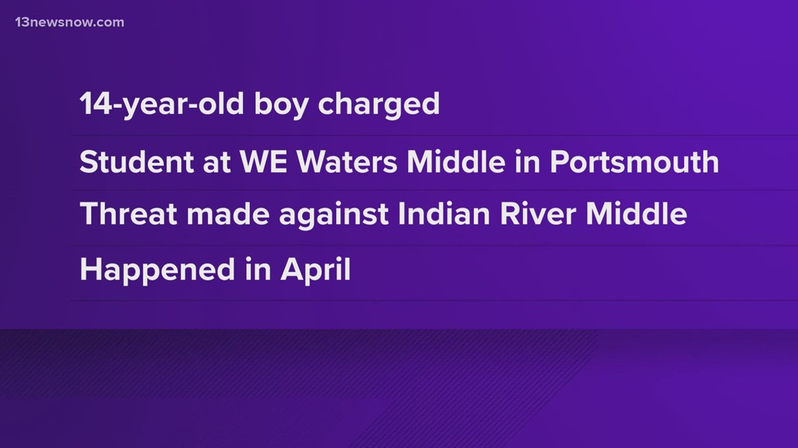 14 year old accused of april bomb threat at chesapeake middle school