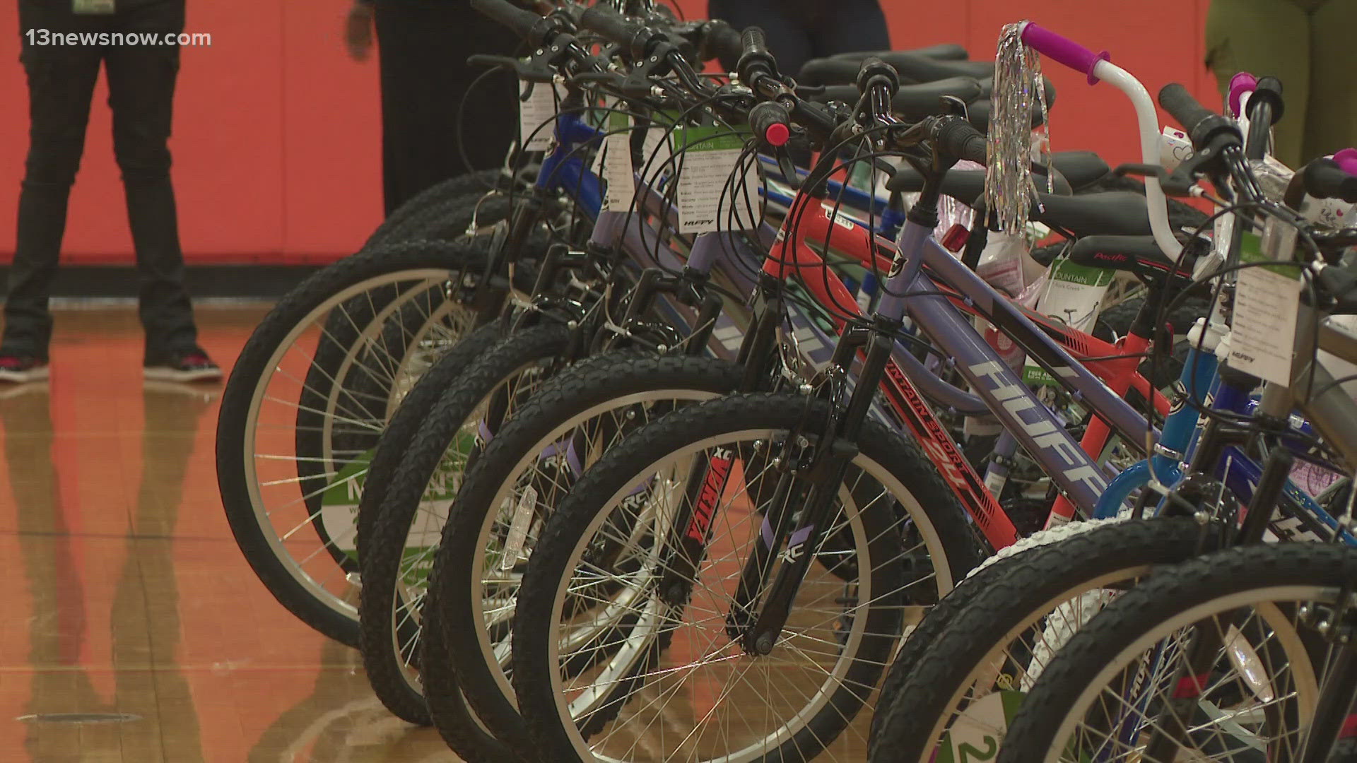 Bikes, video games, gaming systems, stuffed animals and more were among the gifts children received on Sunday in Hampton.