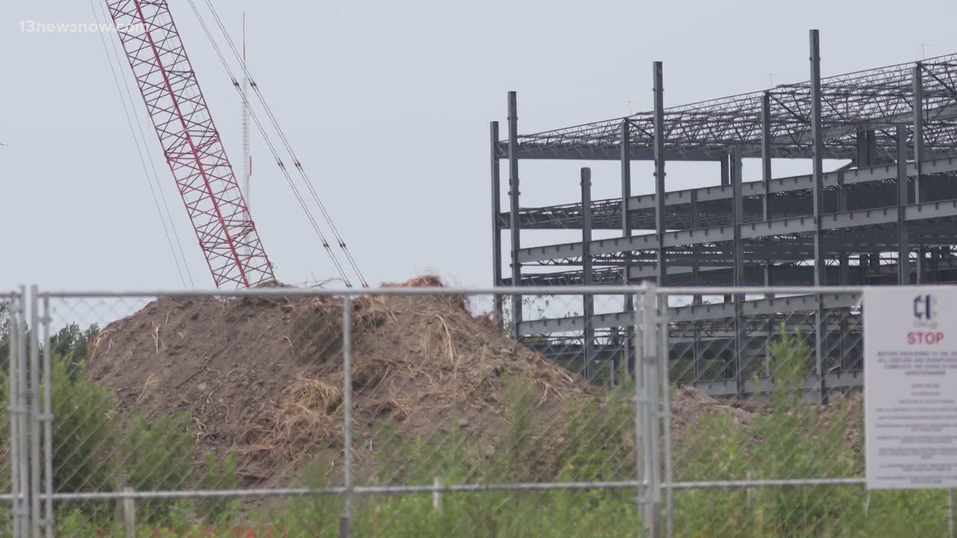 Two workers died Saturday in a "construction-related accident" in Suffolk at the site of a new Amazon robotics center. The Conlan Company is building the center.