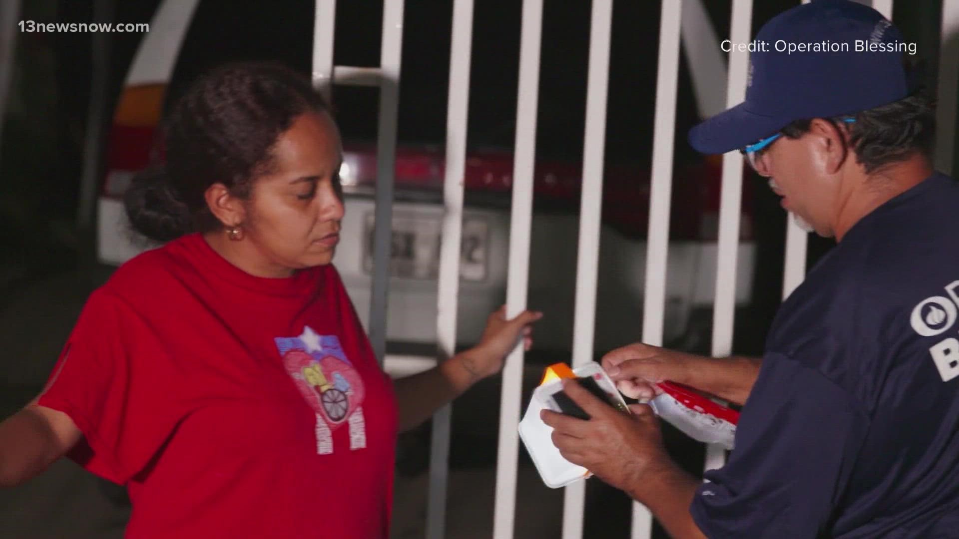 Volunteers with Operation Blessing are helping people on the ground in Puerto Rico. The group is handing out safety and light kits to all those who lost power.