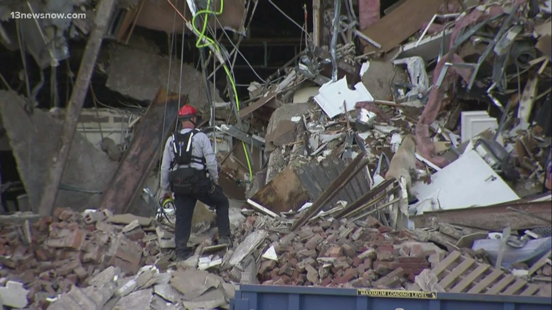 At least eight people have been rescued from this apartment building after it collapsed on Sunday.
