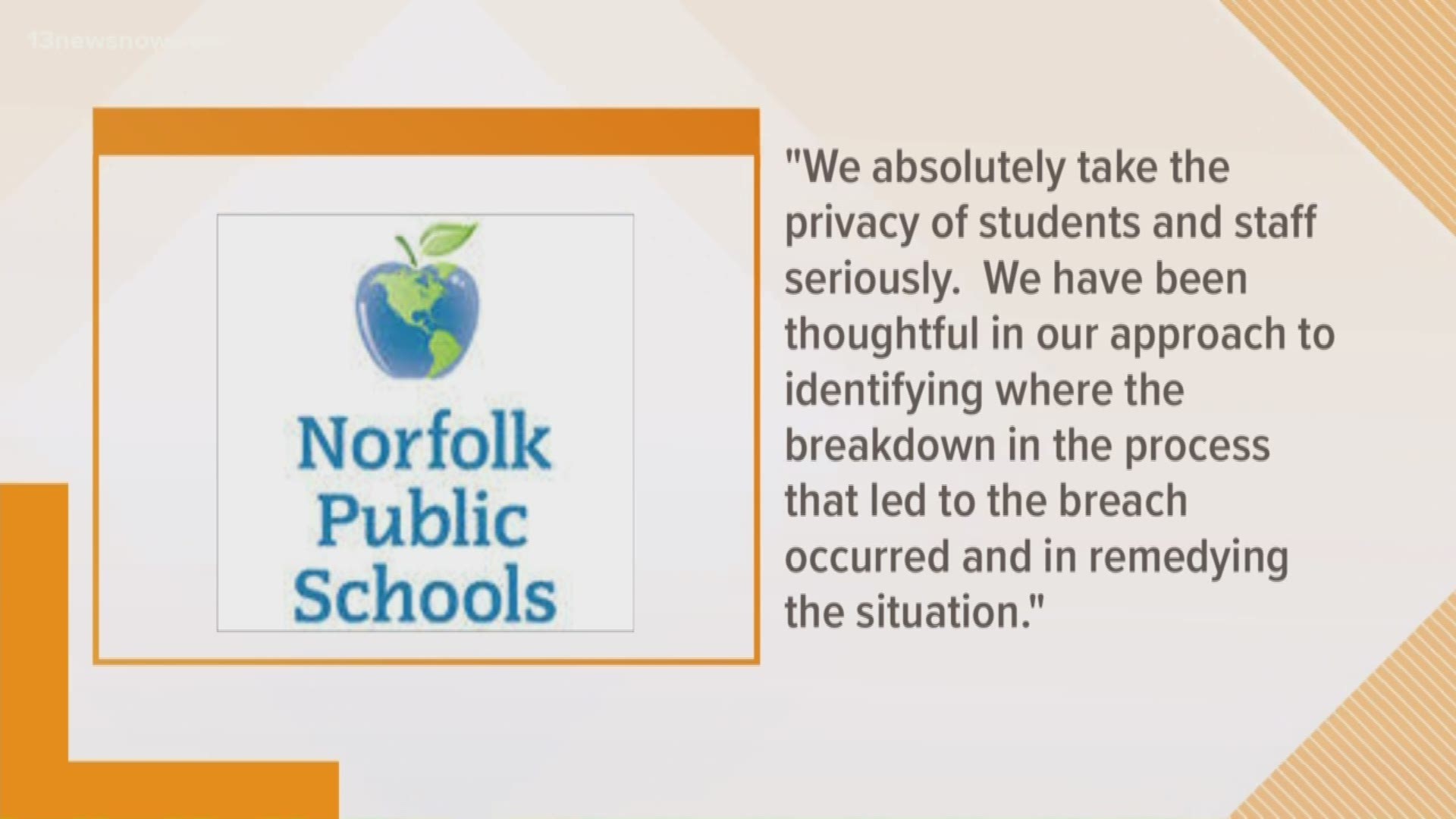 The medical needs of staff and students during an evacuation or crisis were accidentally placed on a public domain platform, rather than a private one, a Norfolk Public Schools official said.