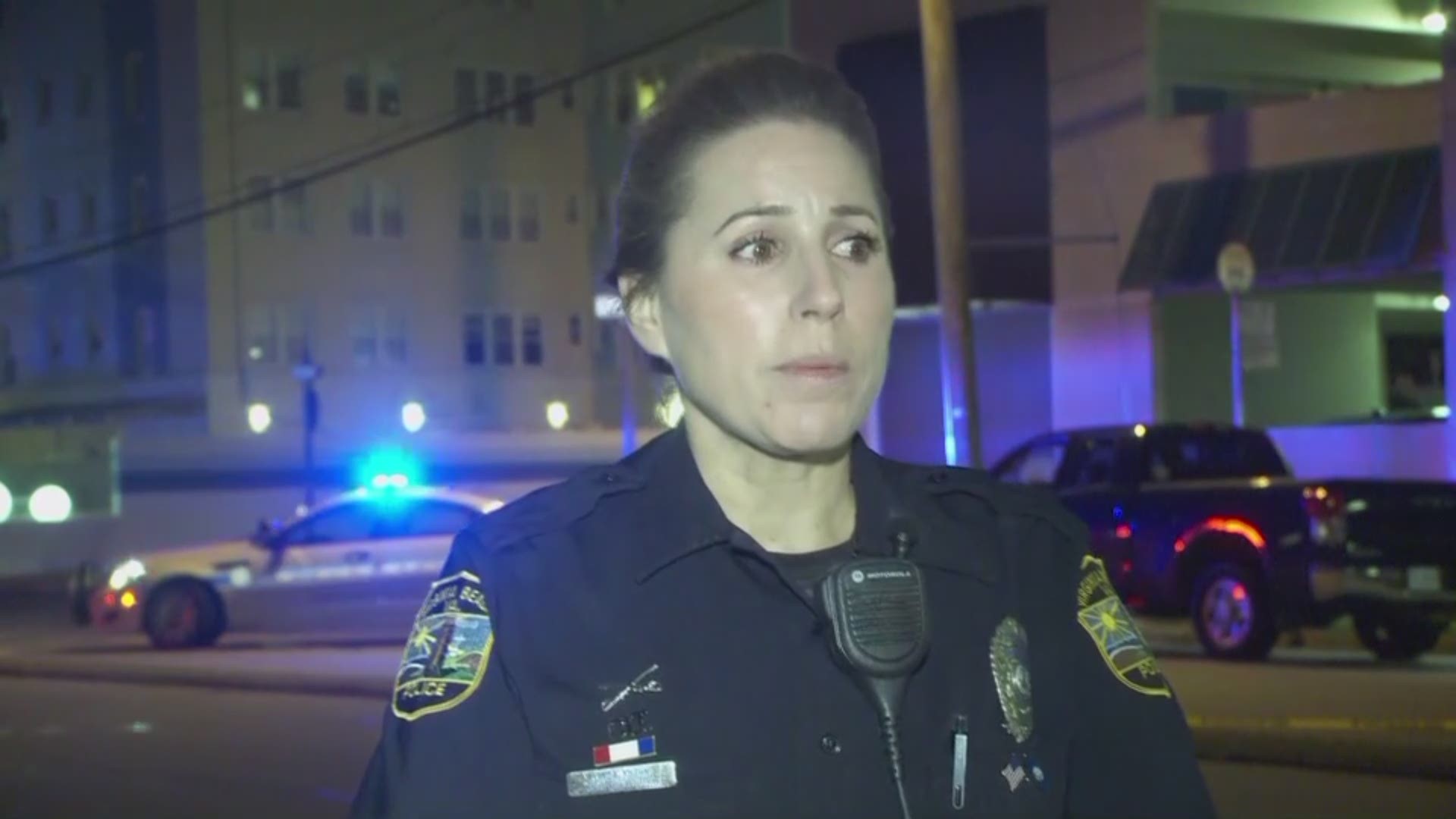 Virginia Beach Master Police Officer Linda Kuehn gives an update on a shooting by an officer that left an armed suspect dead at the Oceanfront.