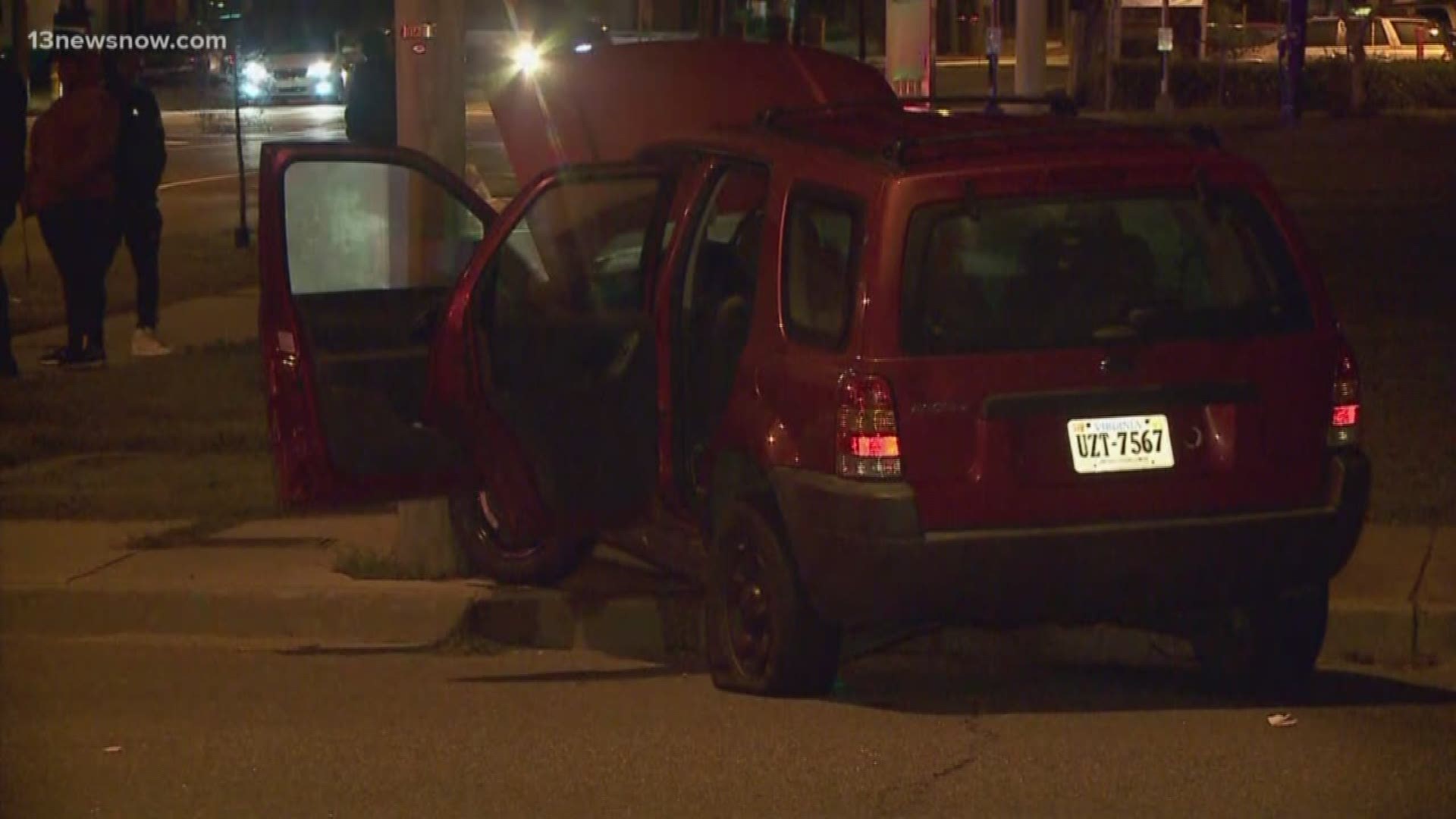 No one was hurt in the overnight crash in Norfolk.
