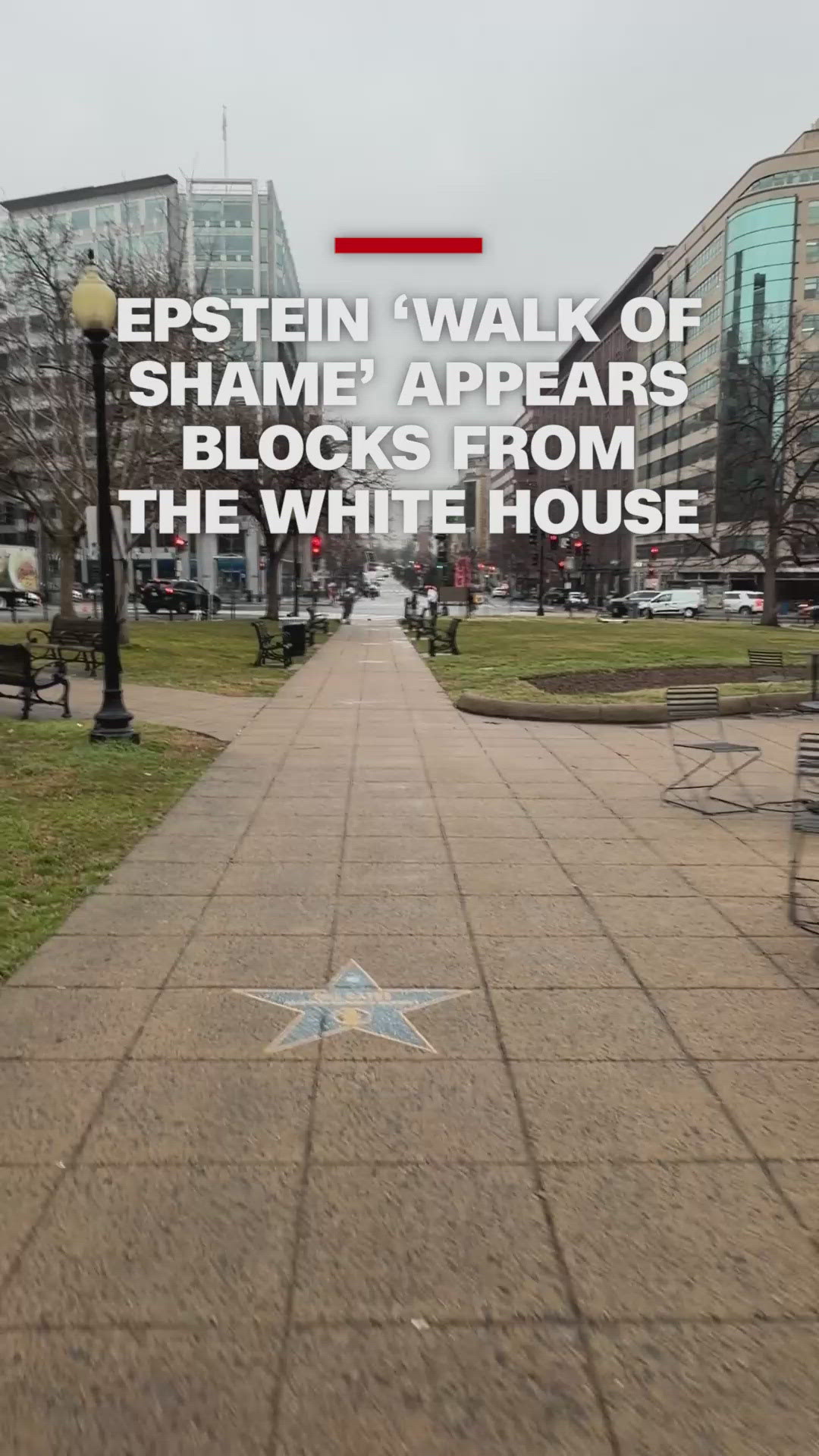 Jeffrey Epstein-related "Walk of Shame" on display near the White House ...