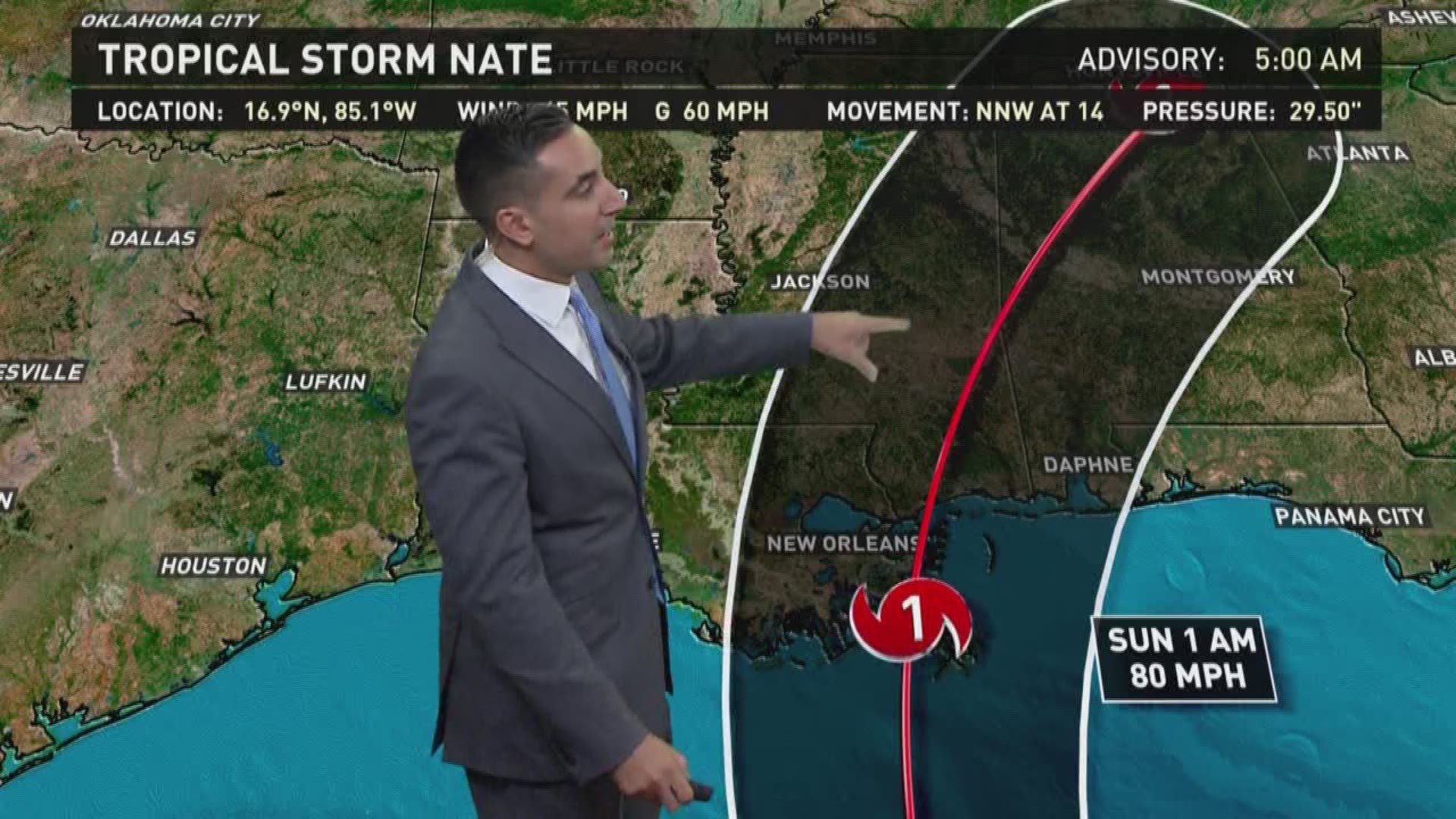 Tropical Storm Nate Update on Friday morning