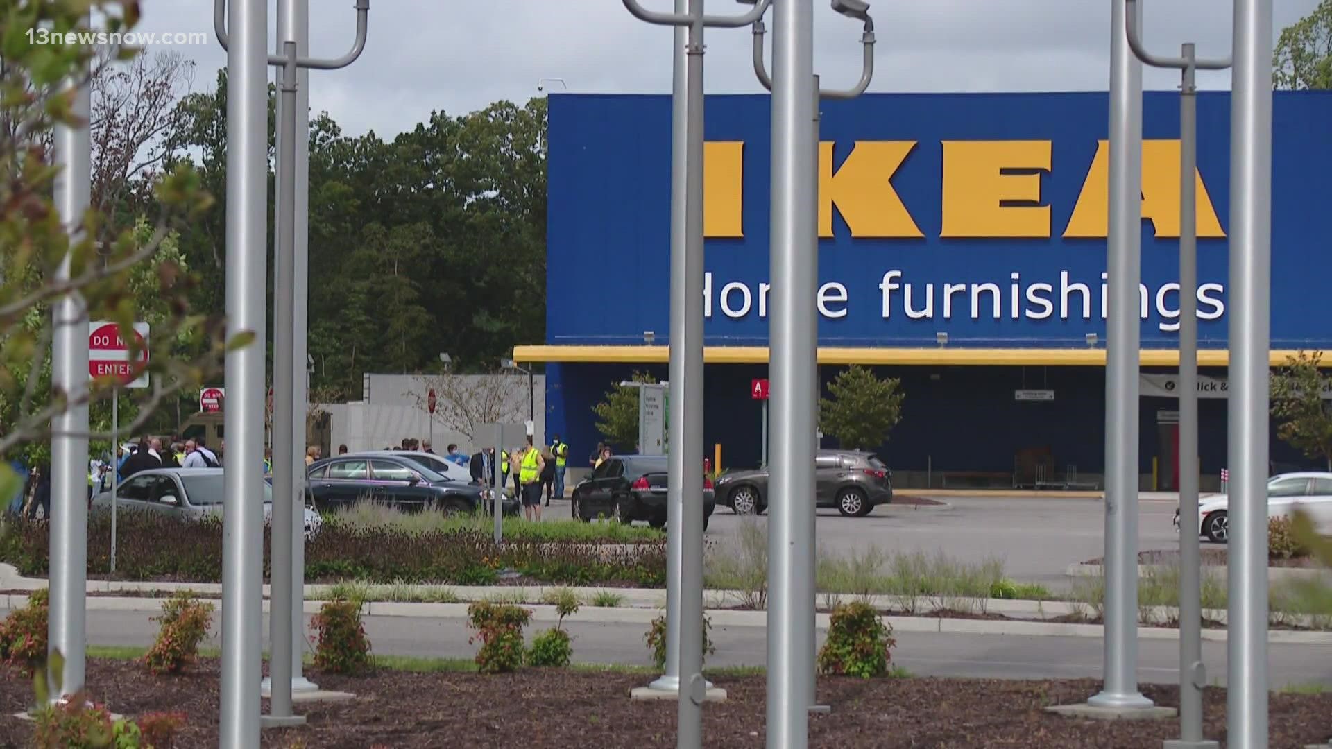 According to the Norfolk Police Department, the man was brandishing a firearm as cars passed near Northampton Boulevard and Ikea Way. No injuries were reported.