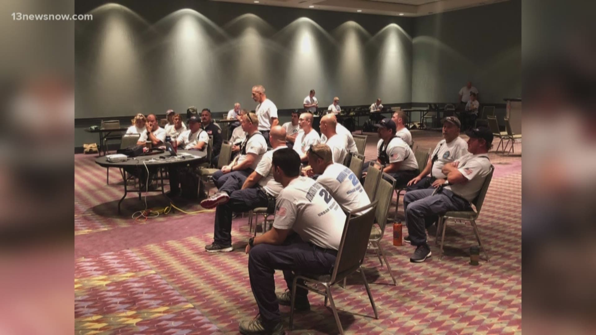 Virginia Task Force 2 is in Flordia preparing for HUrricane Dornia. The Virginia Beach-based force said it was set up at the Convention Center in Orlando, Florida.