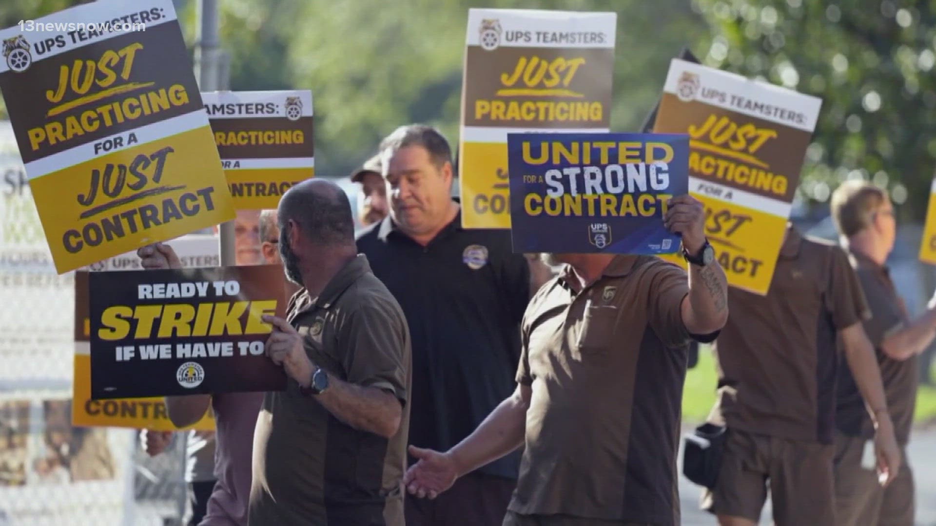 Hundreds of thousands of delivery workers are threatening to stop if a new labor agreement isn't ironed out by the end of the month.