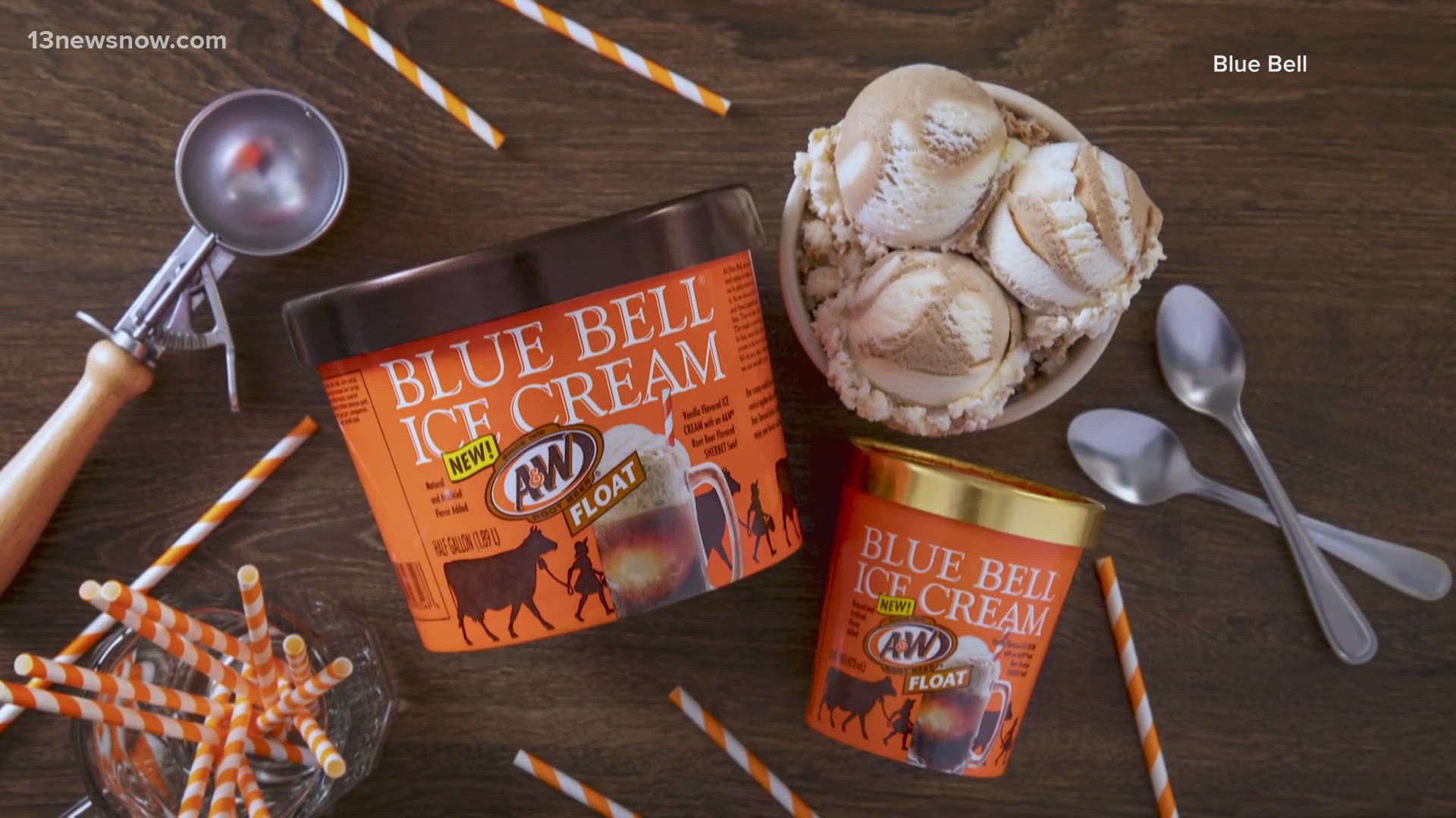 Blue Bell Ice Cream is releasing a new flavor: "A&W Root Beer Float Ice Cream." No root beer required.