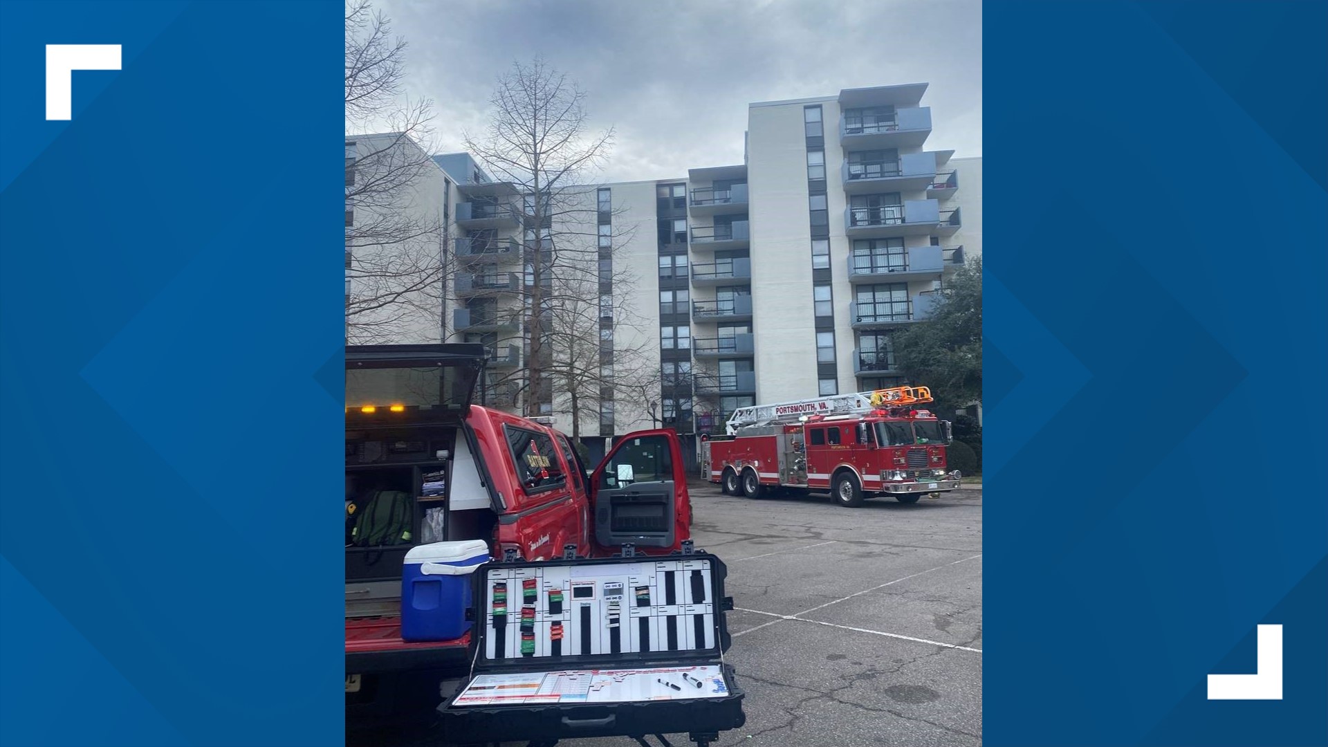 No one hurt after fire breaks out at Portsmouth high-rise | 13newsnow.com