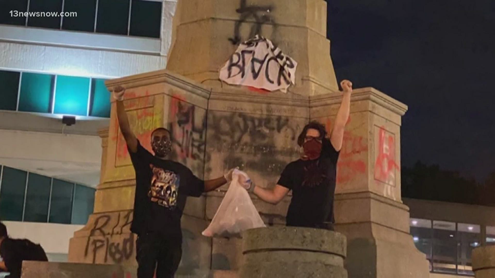 The new '757 Uplift' organization shows how some people are supporting a fight against racism and police violence from the sidelines, with a broom and a trash bag.