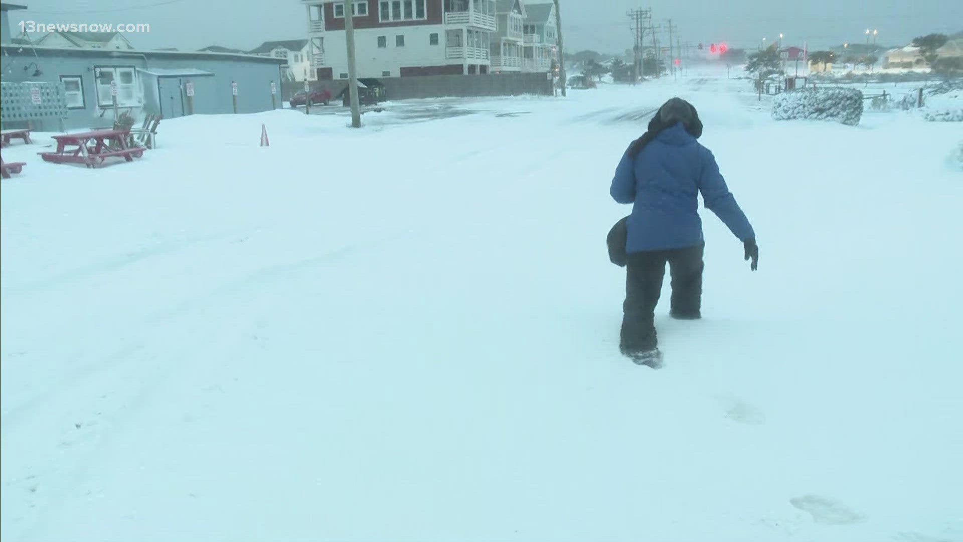 Outer Banks a winter wonderland after overnight storm brings snow ...