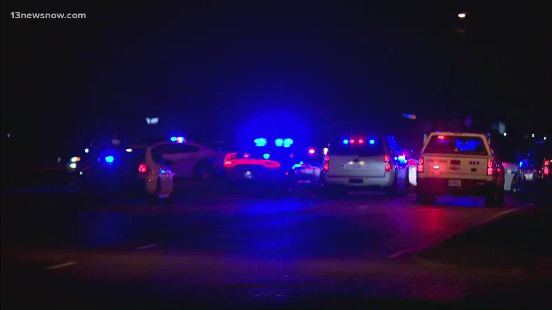 Police say a vehicle hit a pedestrian, who has sustained life-threatening injuries.