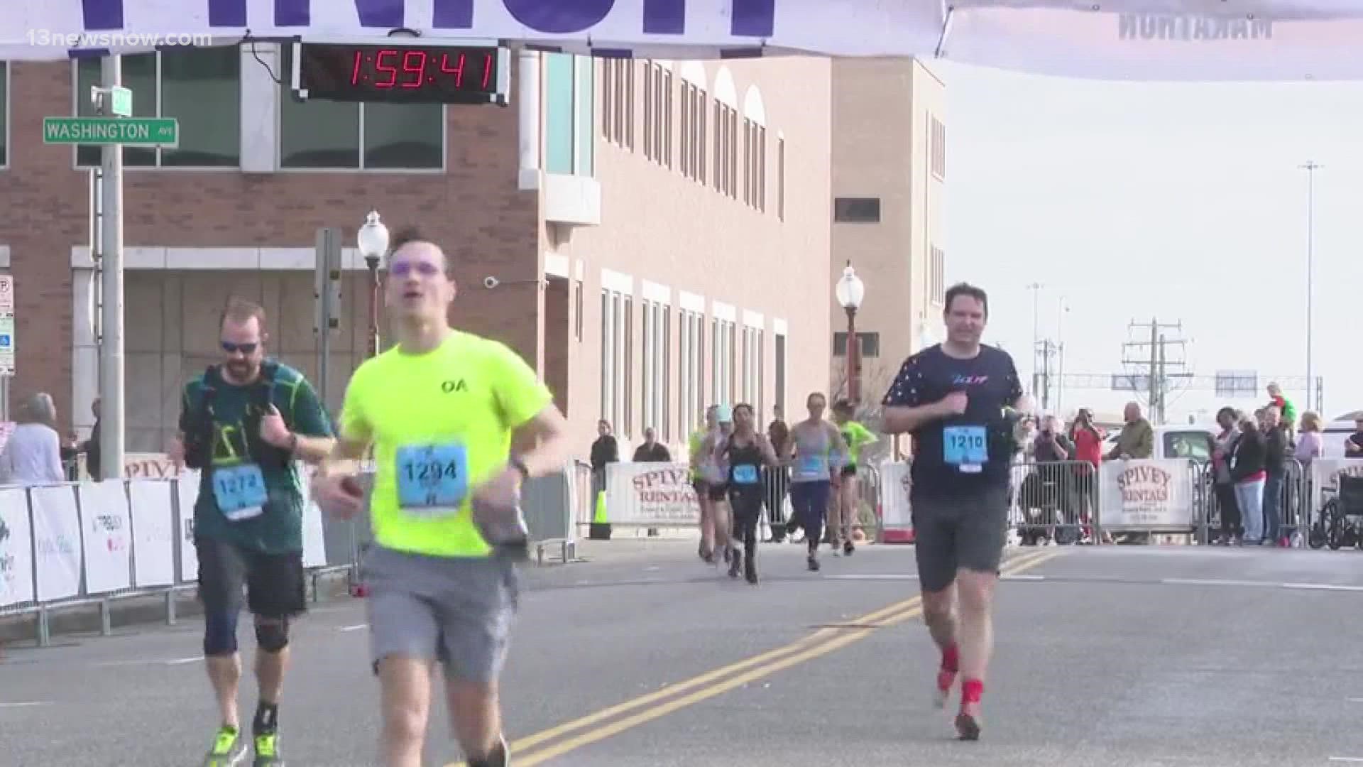 Hundreds of runners hit the streets for Newport News marathon