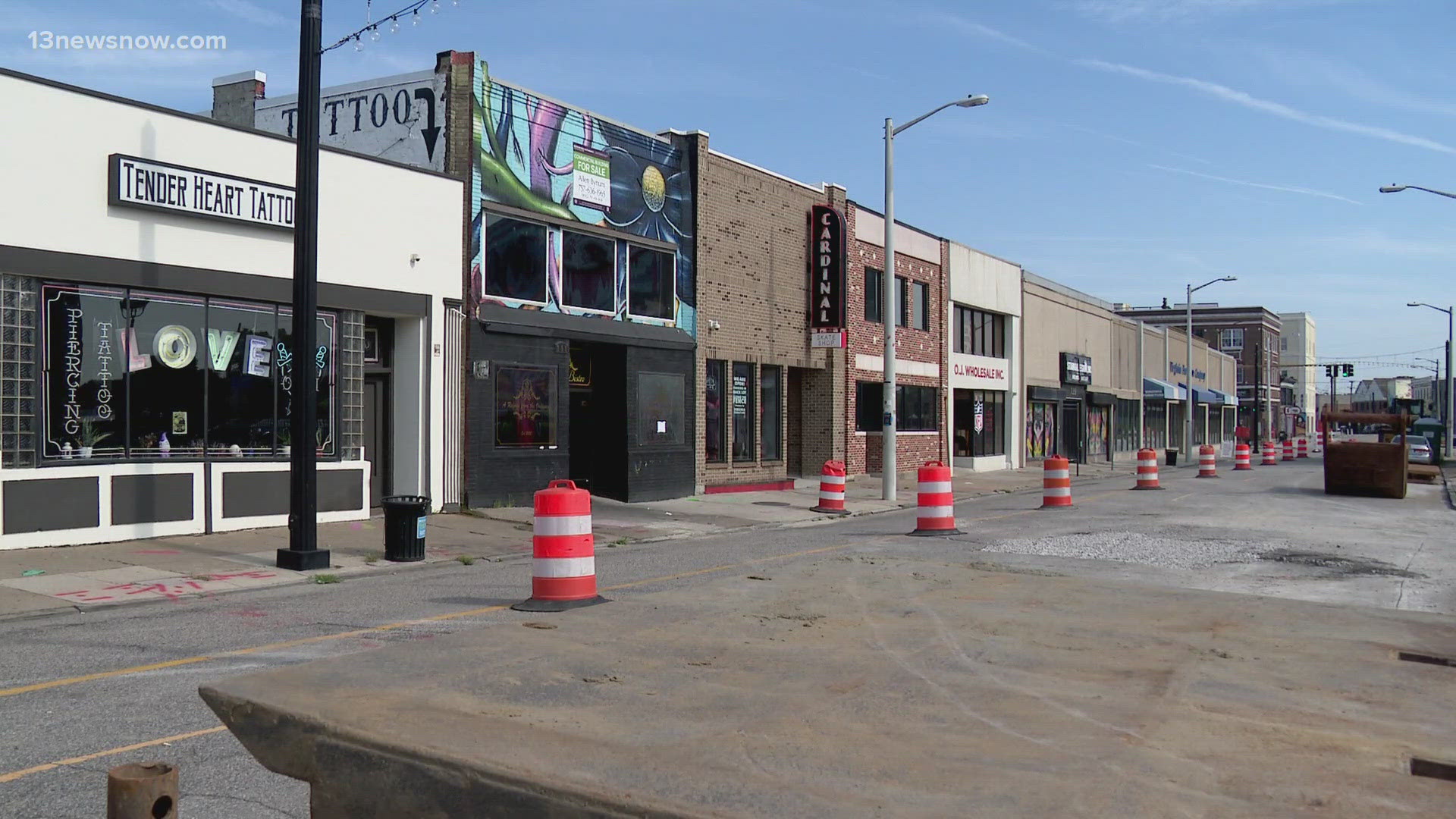 Construction is underway in Norfolk's Neon District. Business owners share how the active work is affecting them.