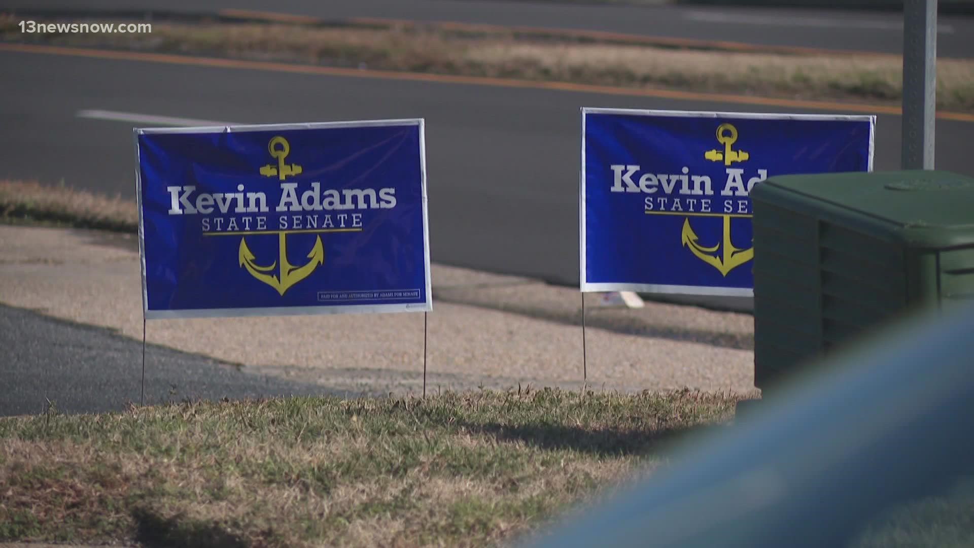 Virginia Beach City Councilman Aaron Rouse and Navy veteran Kevin Adams are vying for Virginia's 7th District Senate seat.