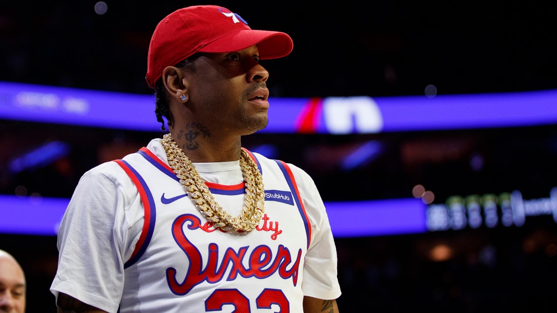 Allen Iverson counsels high school all-stars at his basketball