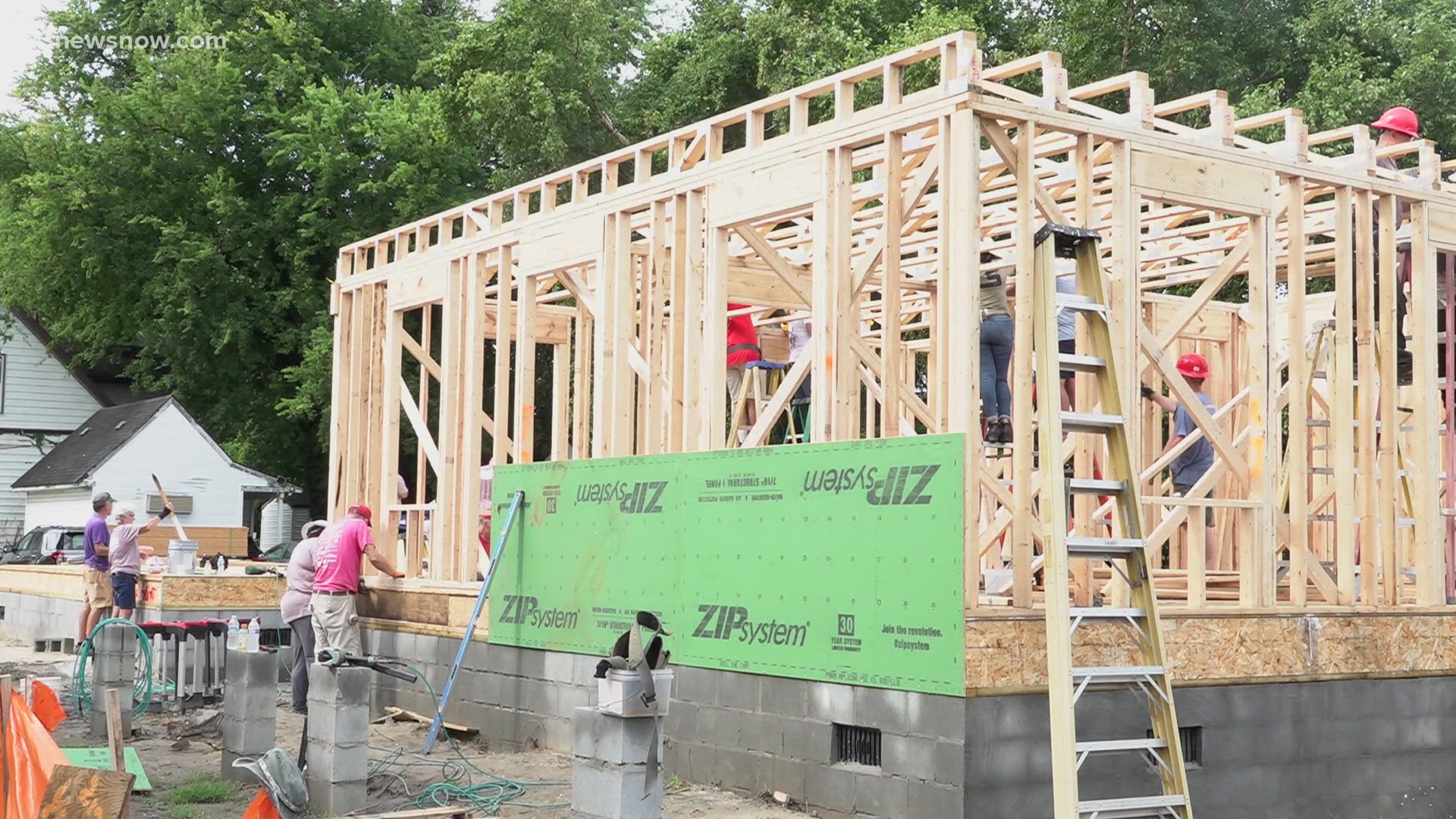 A local non-profit is putting power tools in the hands of women this week to build a better future for two families in Norfolk.