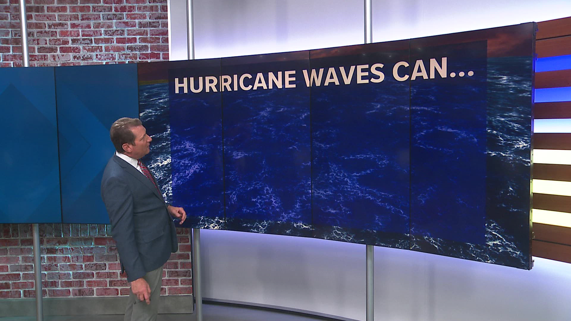 As hurricanes develop and strengthen, they typically generate massive wave action and swells.