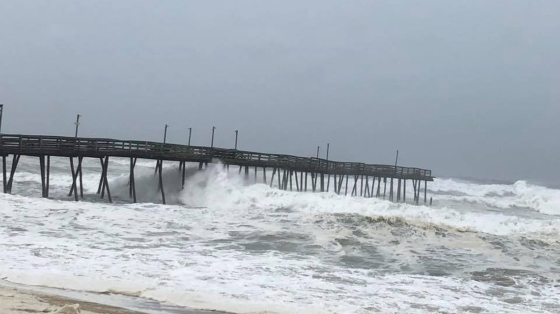 Outer Banks' Avalon Pier and Nags Head Pier are heavily damaged by