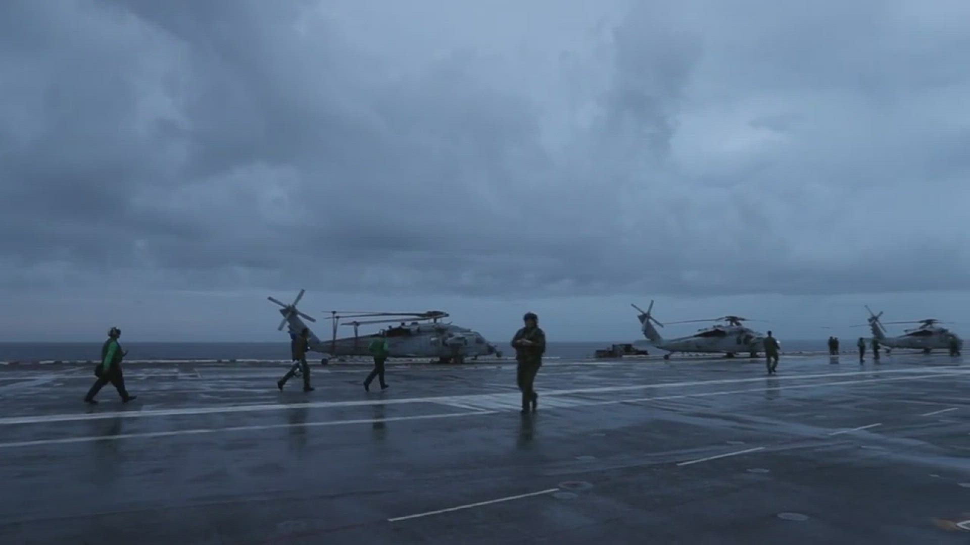 MH-60 Sea Hawk helicopters of HSC-7 were recalled Saturday to Naval Station Norfolk and will be on standby if needed in post-Florence recovery efforts. Video Courtesy of U.S. Navy.