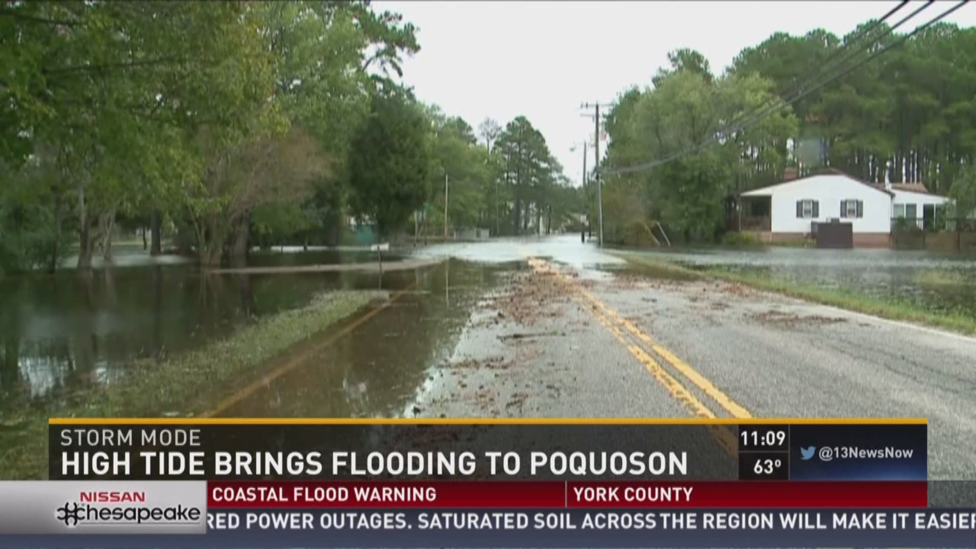 High tide brings flooding to Poquoson