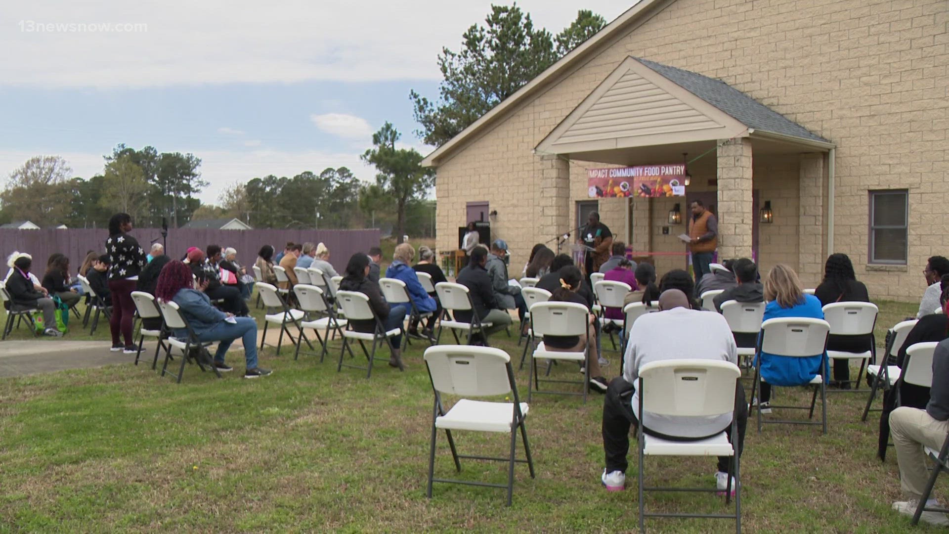 The Impact Food Pantry opens at True Way Church in Chesapeake.