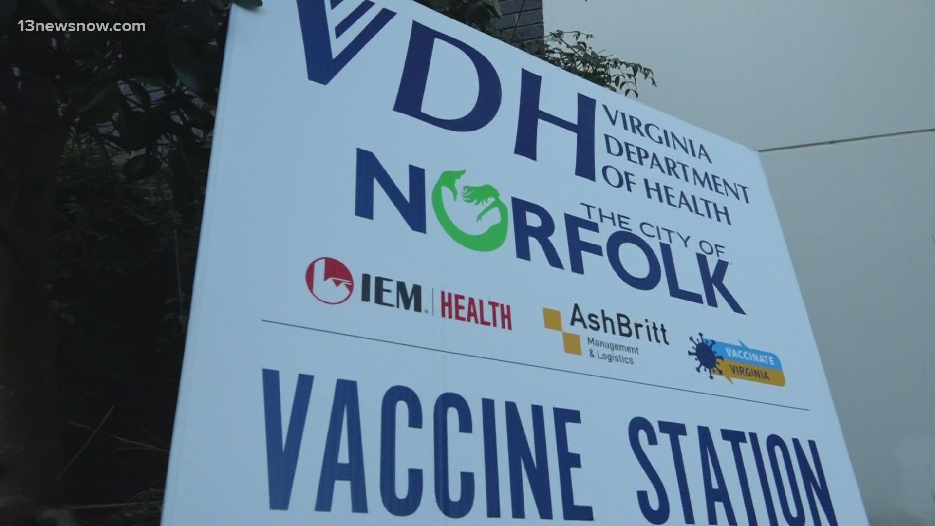 Leaders with the Virginia Department of Health said fewer and fewer people are signing up for vaccines. The clinic is shrinking a bit.
