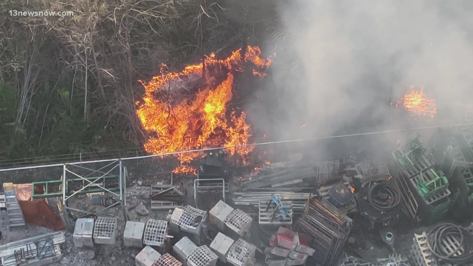 Virginia Beach brush fire burns up to 15 acres in wooded area on Sunday ...
