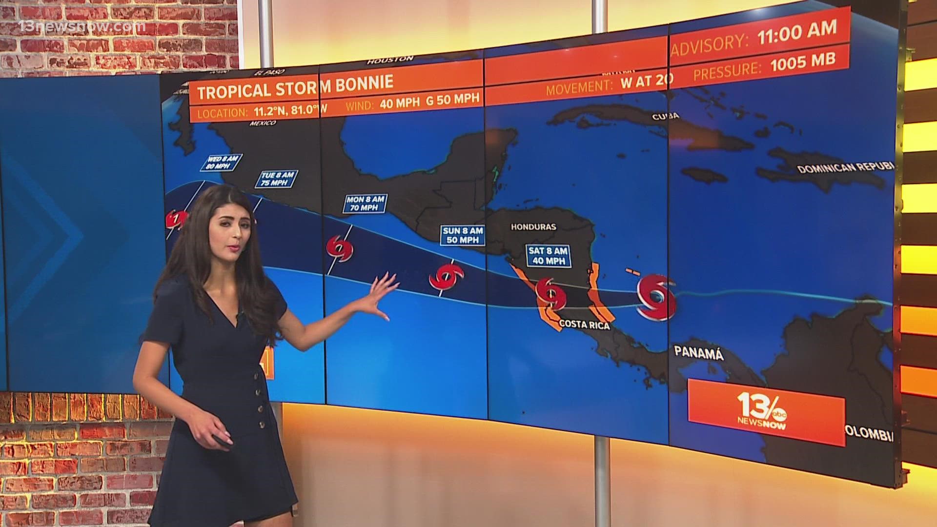 Tropical Storm Bonnie has become the second named storm of the 2022 Atlantic hurricane season.