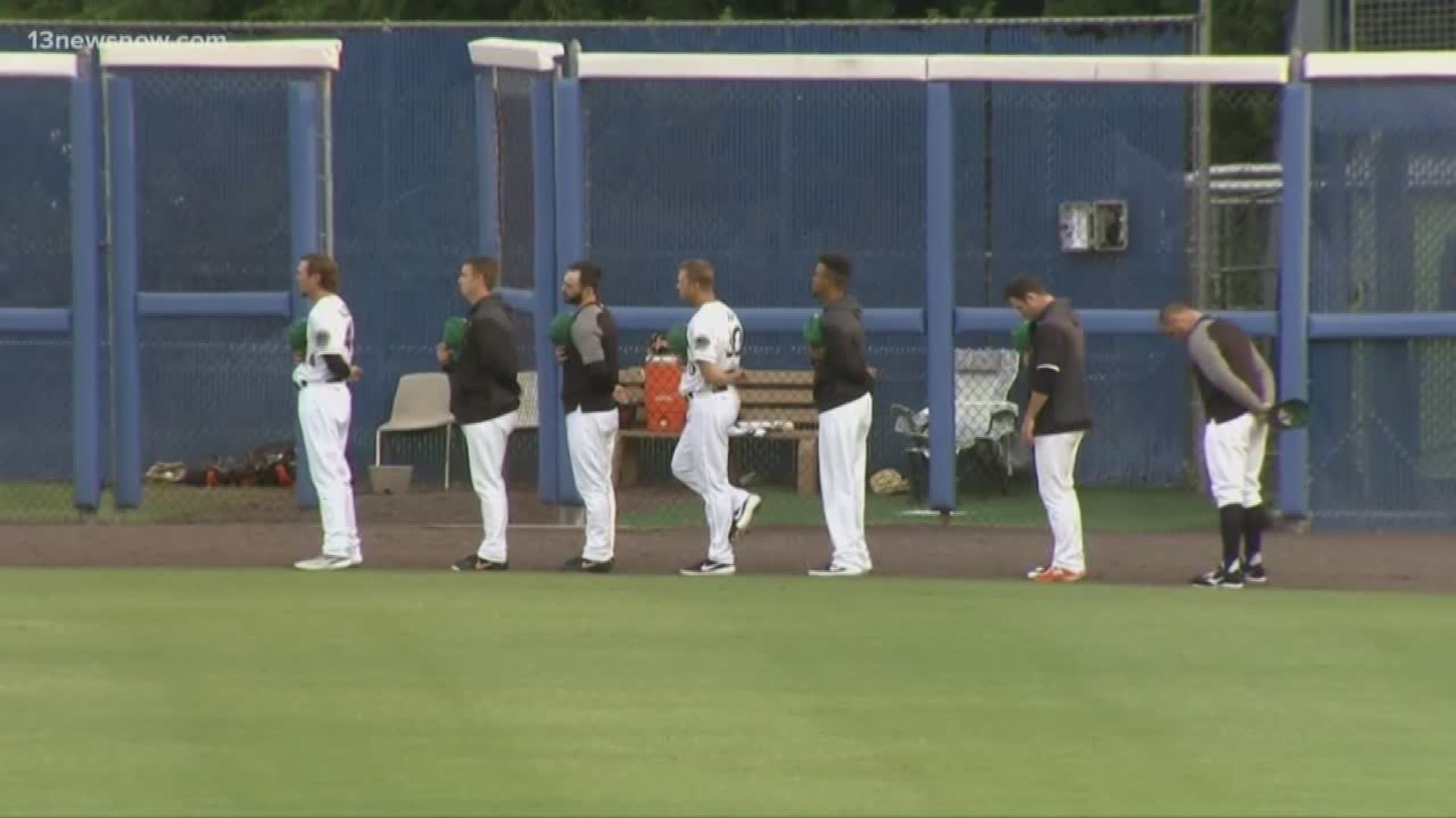 The Norfolk Tides are part of the Baltimore Orioles' association. Both teams held moments of silence before their games Saturday.