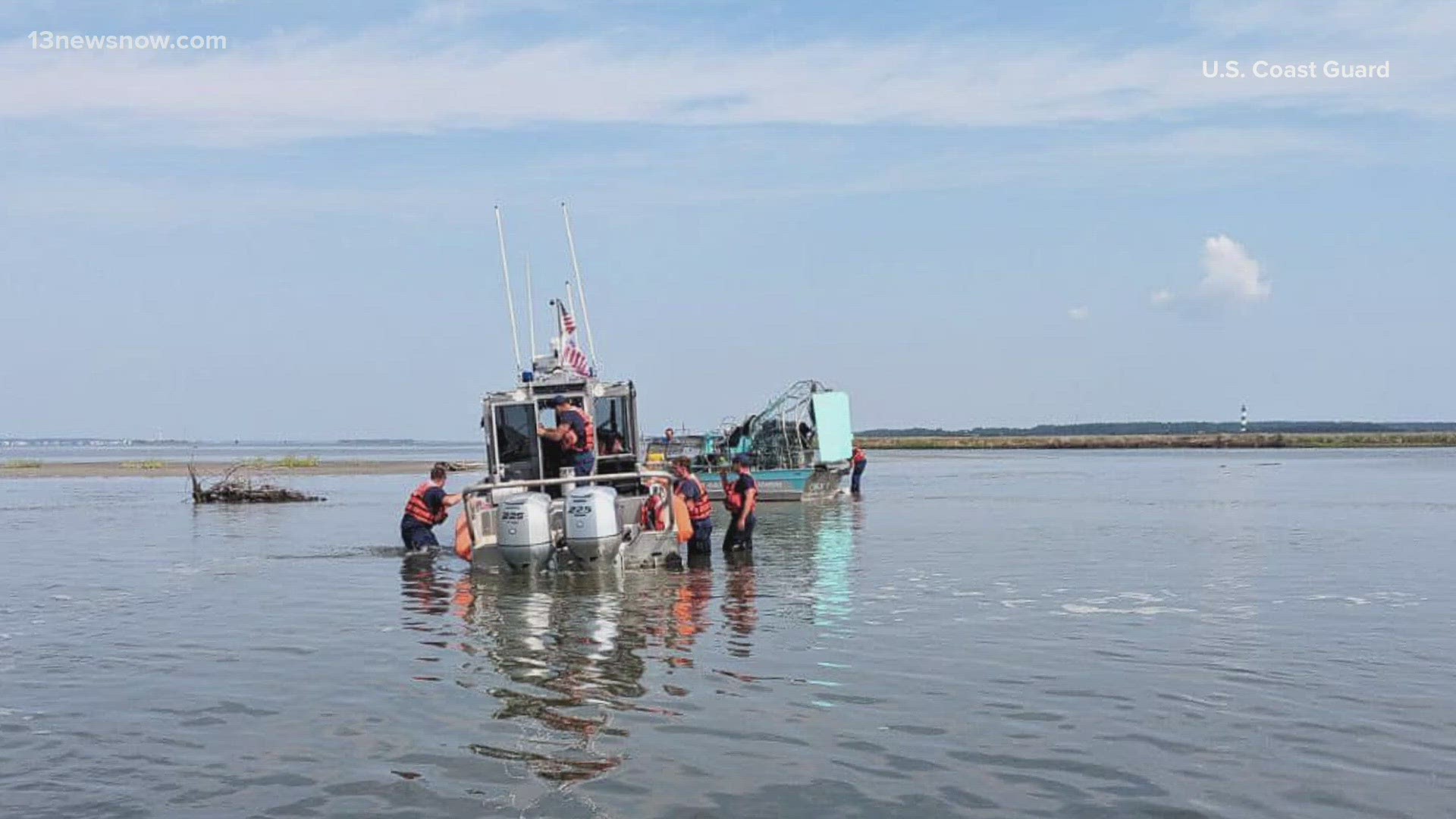 Coast Guard crews rescued almost a dozen people near North Carolina's Oregon Inlet this morning.
