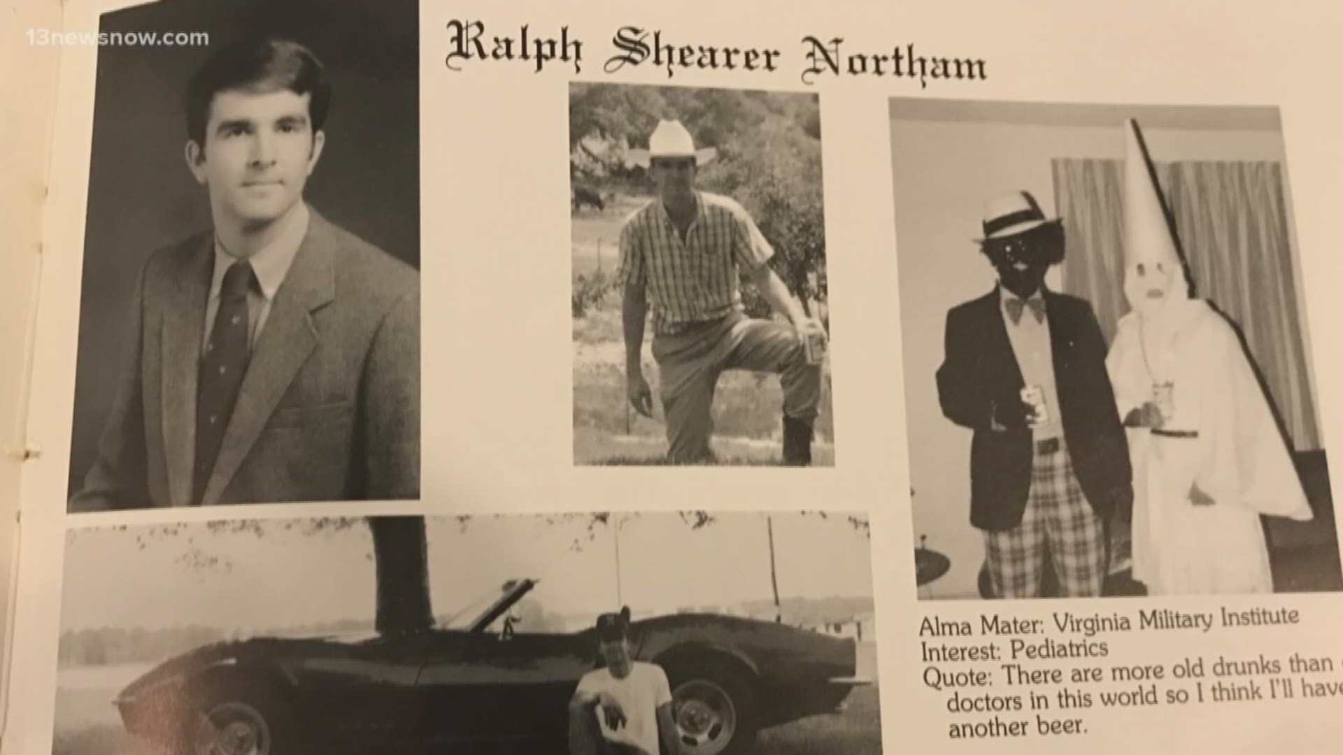 The school launched an investigation after news broke that a photo of two people, on in blackface and the other in a Ku Klux Klan robe, was on Governor Ralph Northam's 1984 medical school yearbook.