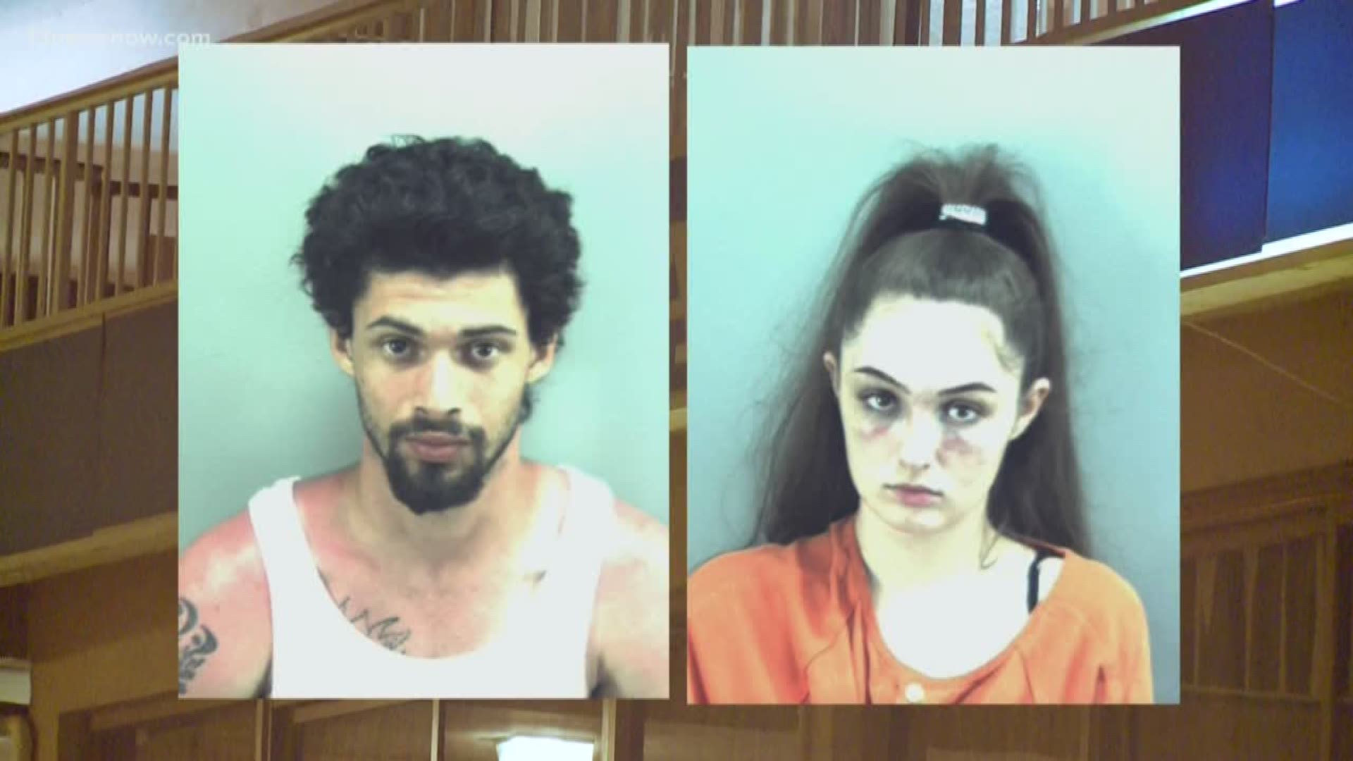 Virginia Beach police said the suspects are 20-year-old Carson Davis and 18-year-old Zaymi Lewis. Davis faces gun charges, second-degree murder and malicious wounding while Lewis faces a gun charge and an accessory after the fact offense.