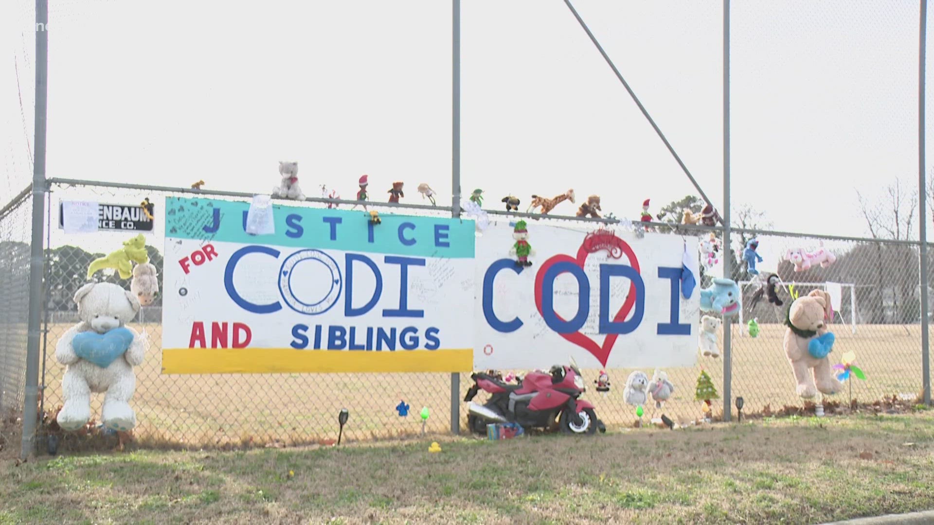 The fence near the Hampton soccer field has been filled with photos and signs of well-wishes, but now has a new addition.