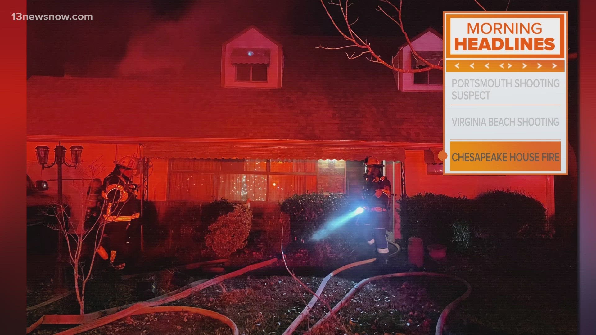 The Chesapeake Fire Department says that they were dispatched to the 1400 block of Ardmore Circle around 3:50 a.m. after a resident called 911.