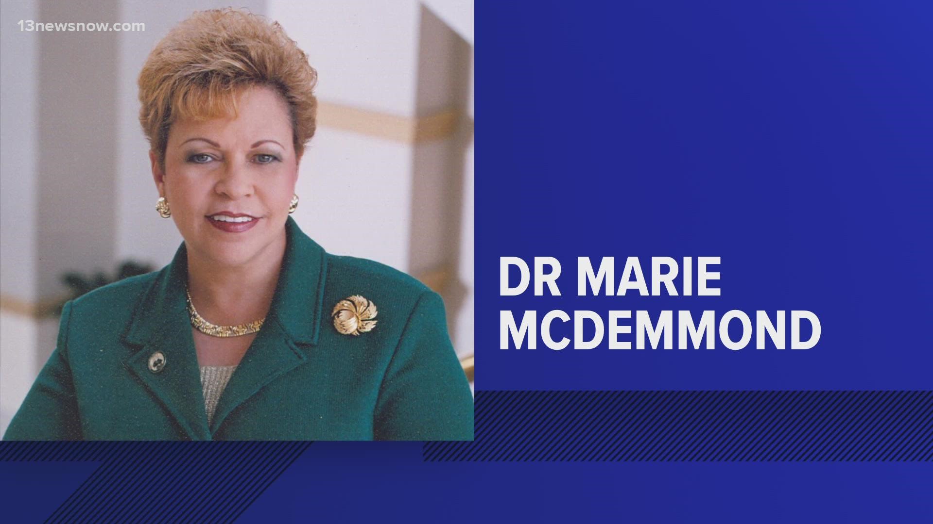 Dr. McDemmond made history as the first woman to lead NSU and as the first African American woman to lead a four-year higher education institution in Virginia.