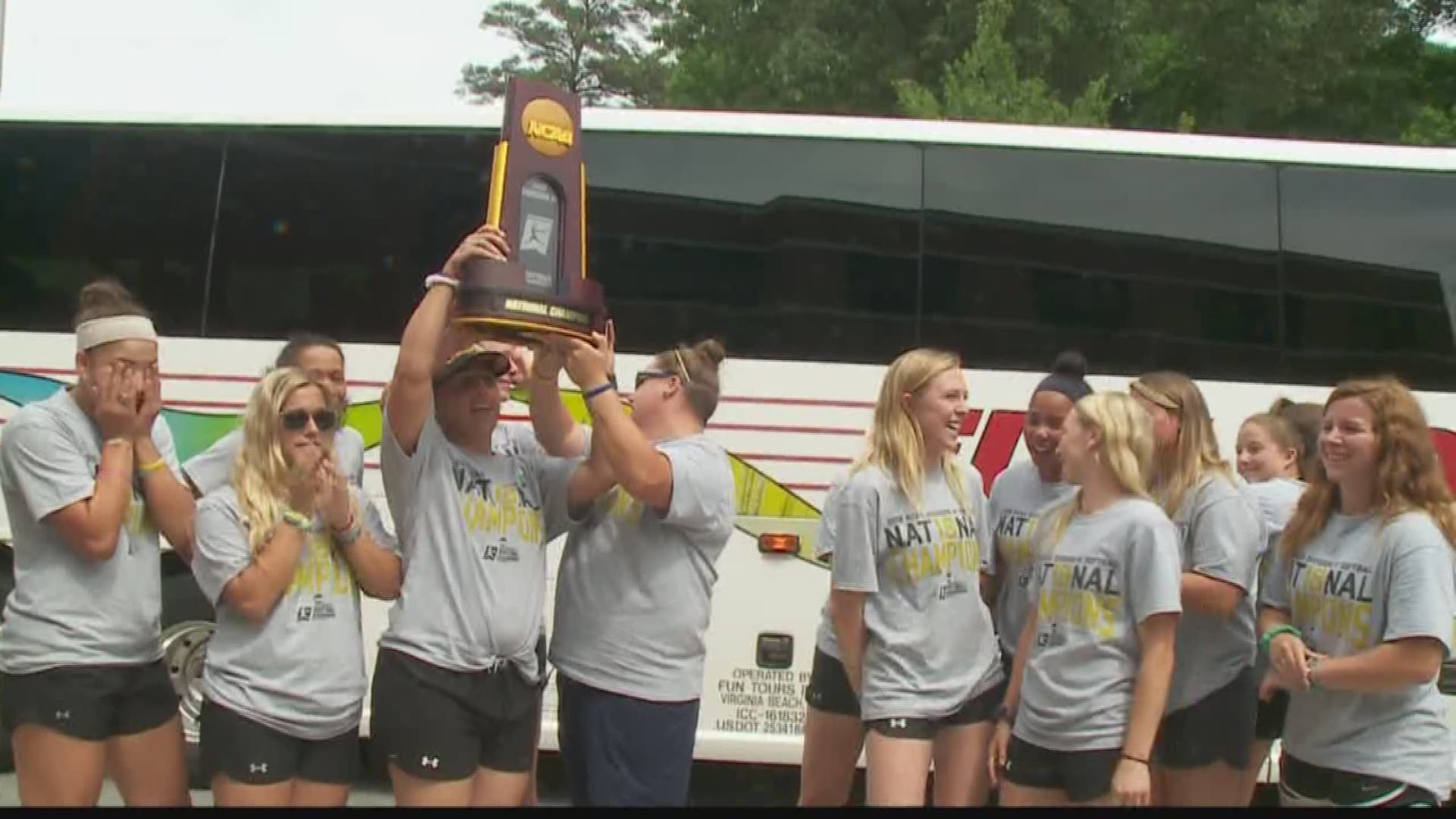 Virginia Wesleyan softball is making a habit of this. Wednesday afternoon they returned to campus with their second straight NCAA title.