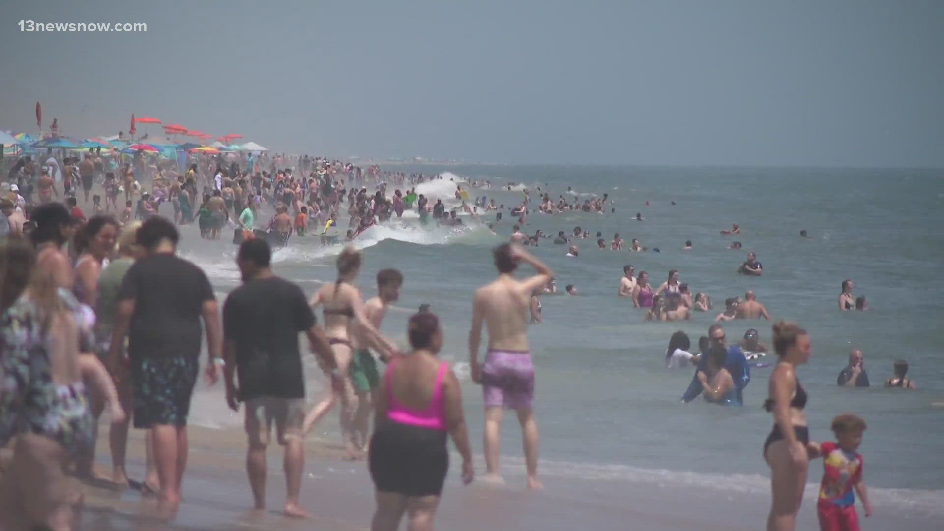 With temperatures rising, plenty of people are looking to the Virginia Beach Oceanfront to cool off.