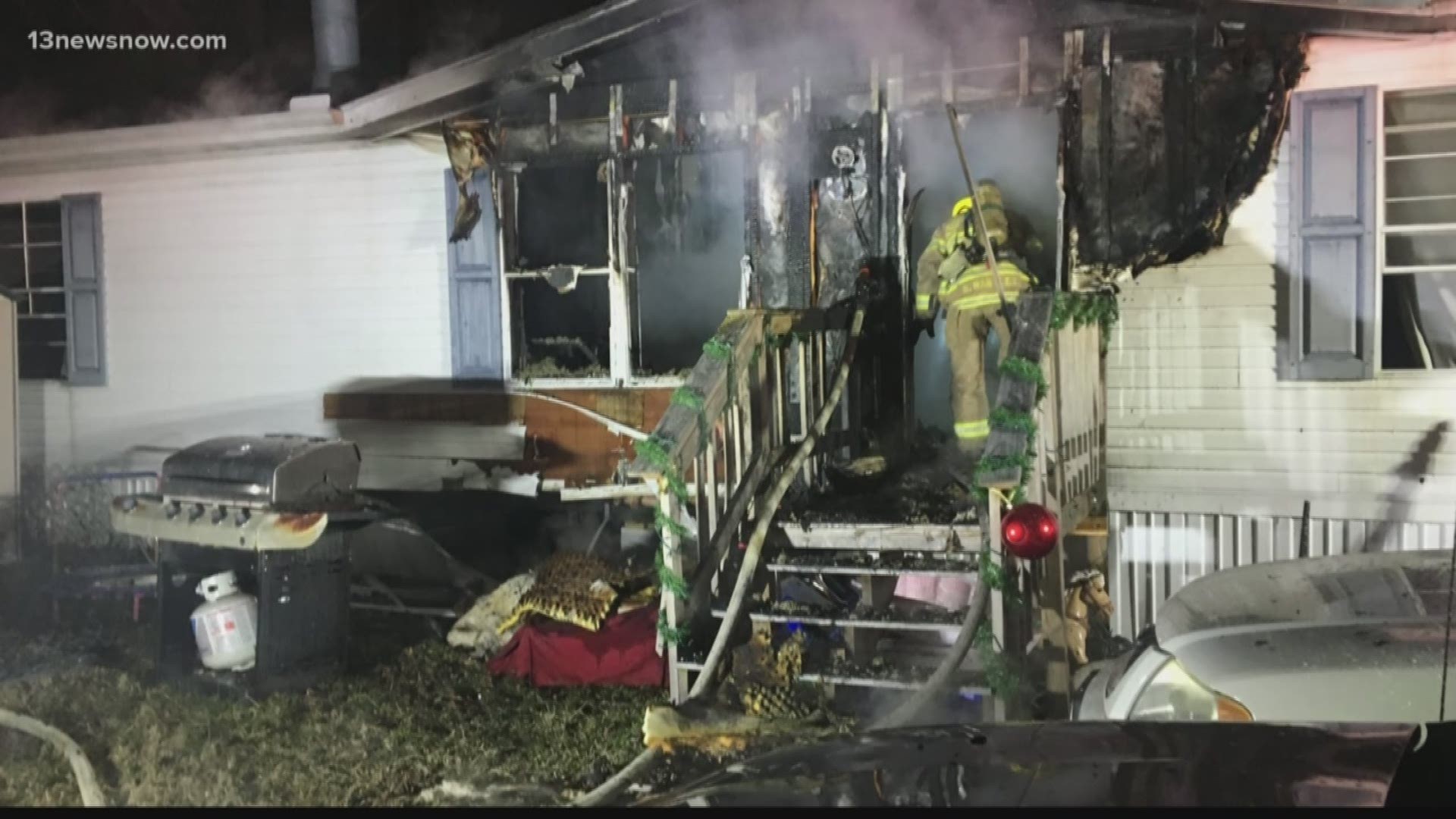 A person was hurt in a York County fire because they tried to help rescue others.