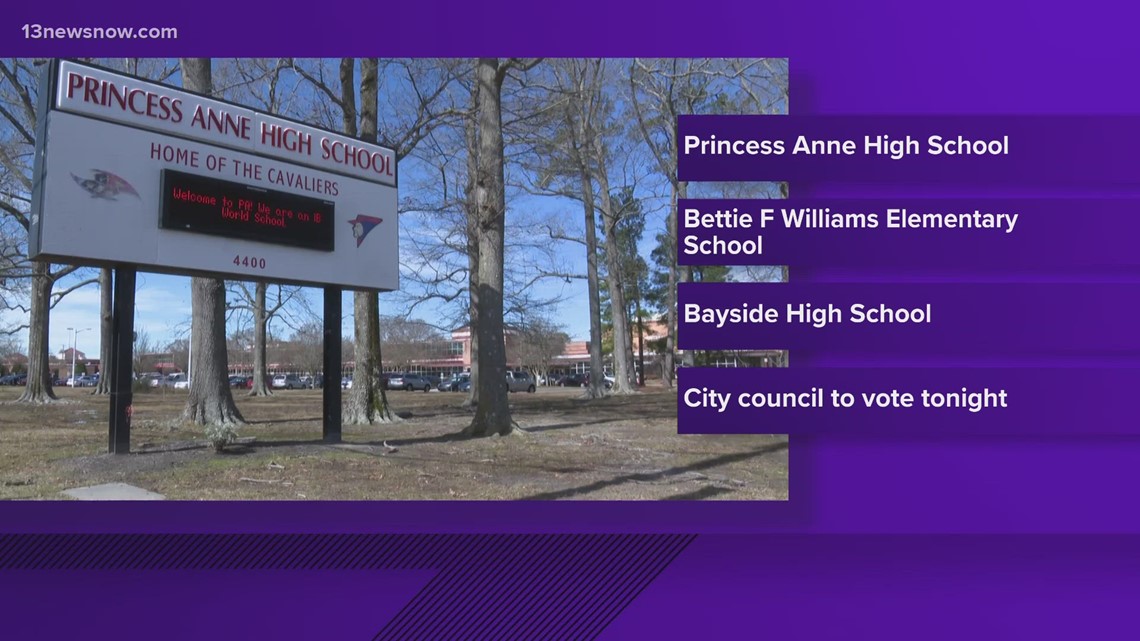 Virginia Beach City Council to vote on plans to replace 3 schools