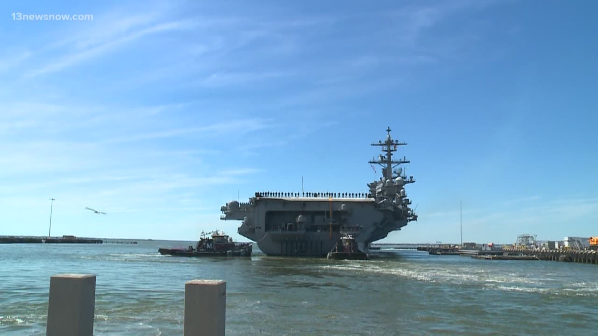 The USS Abraham Lincoln left for a seven-month deployment, but it will not return to Hampton Roads. Instead it will go to it's new homeport on the West Coast.